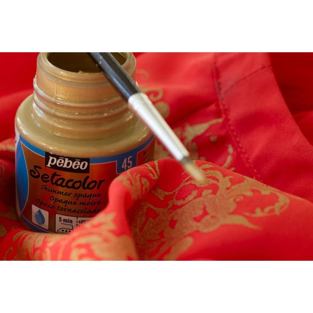 2 Pebeo Setacolor Fabric Paint 45mL Shimmer Gold, 2 of 2