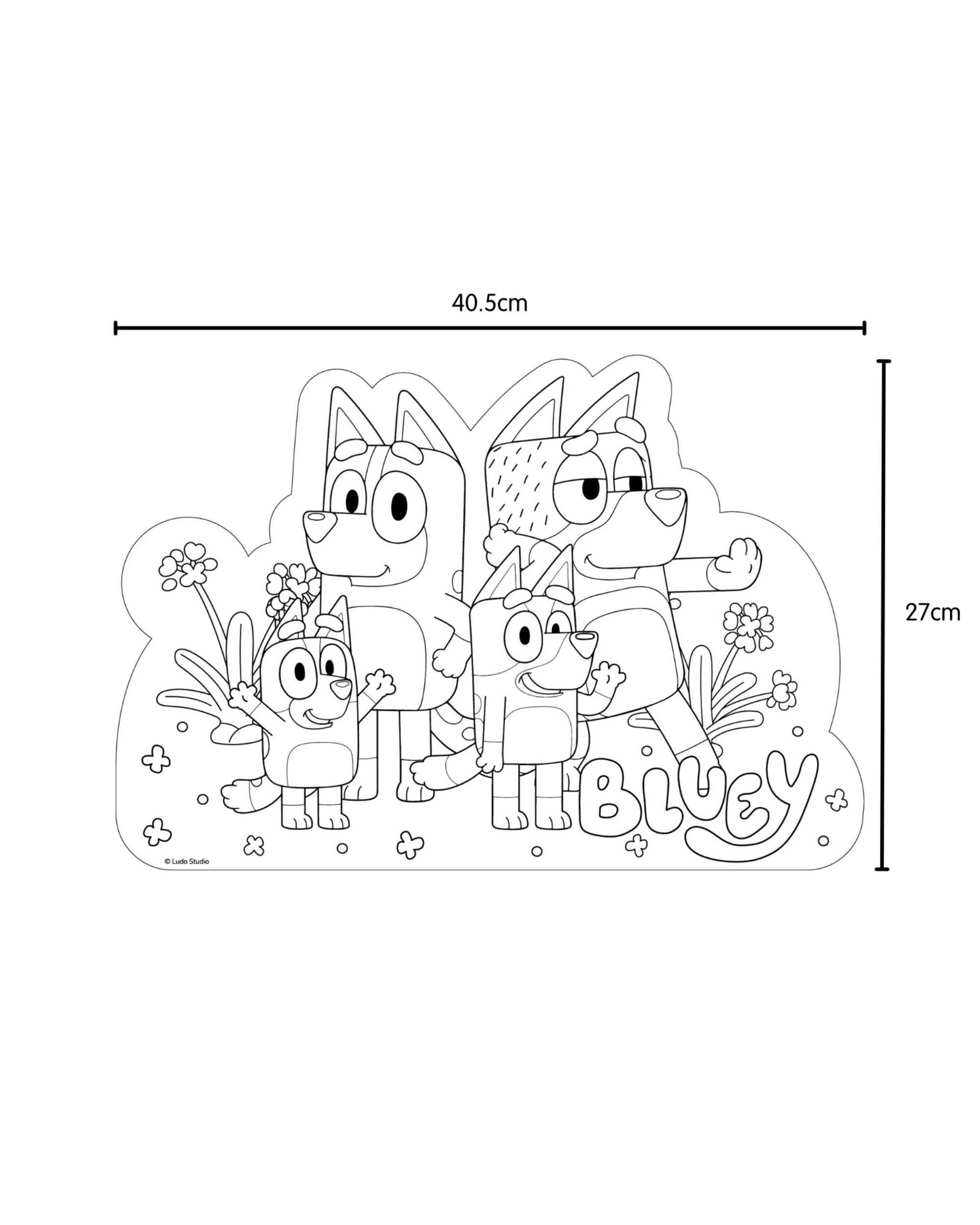 2 CCDS Bluey Colouring In Placemats Pack of 8 - Plain, 2 of 4