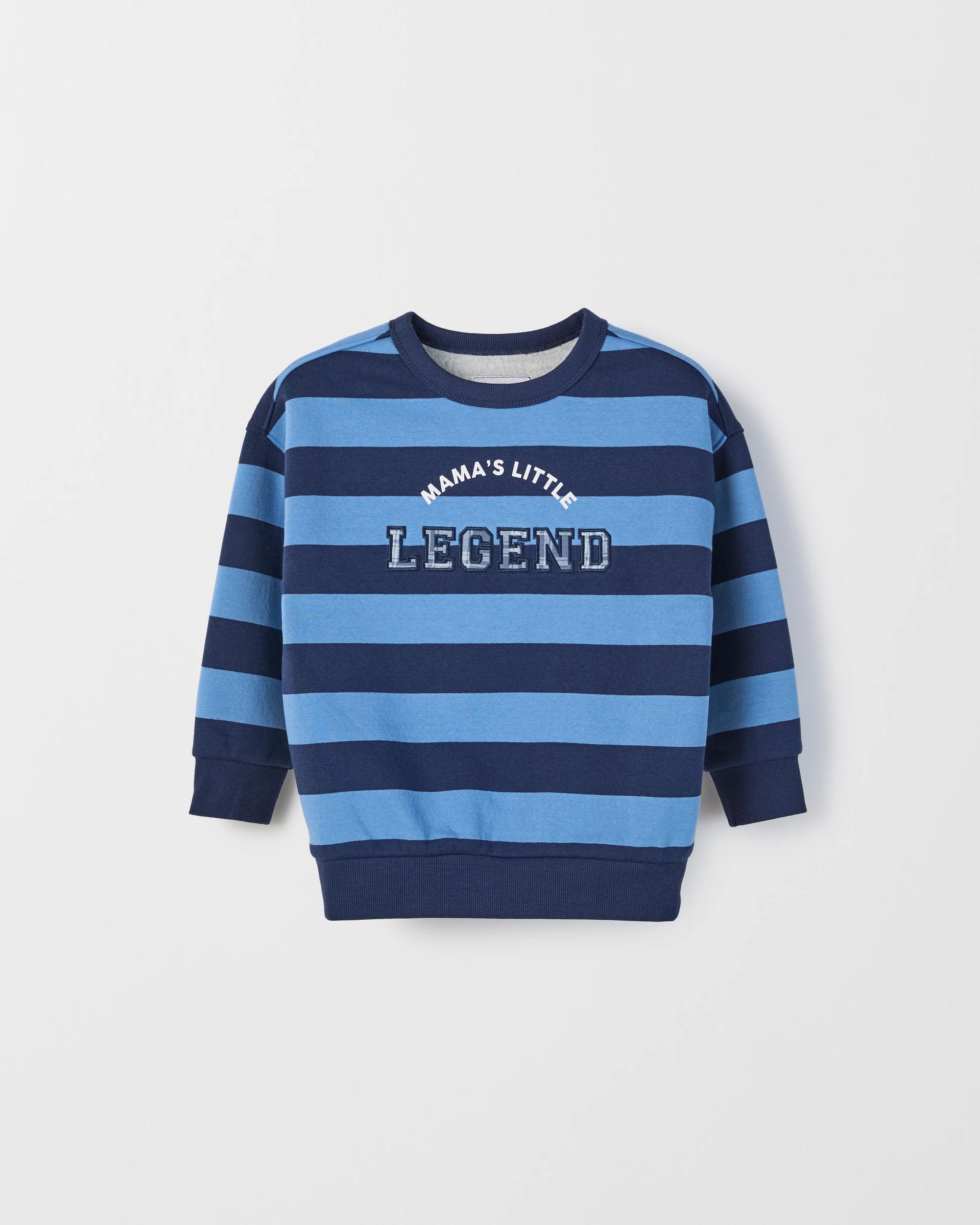 1 Target Kids Australian Cotton Blend Striped Jumper BLUE, 1 of 2