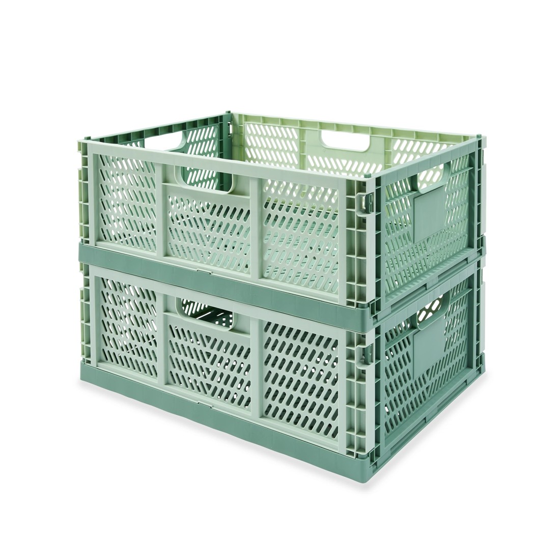 10 30L Collapsible Crate - Large, Green, 10 of 10