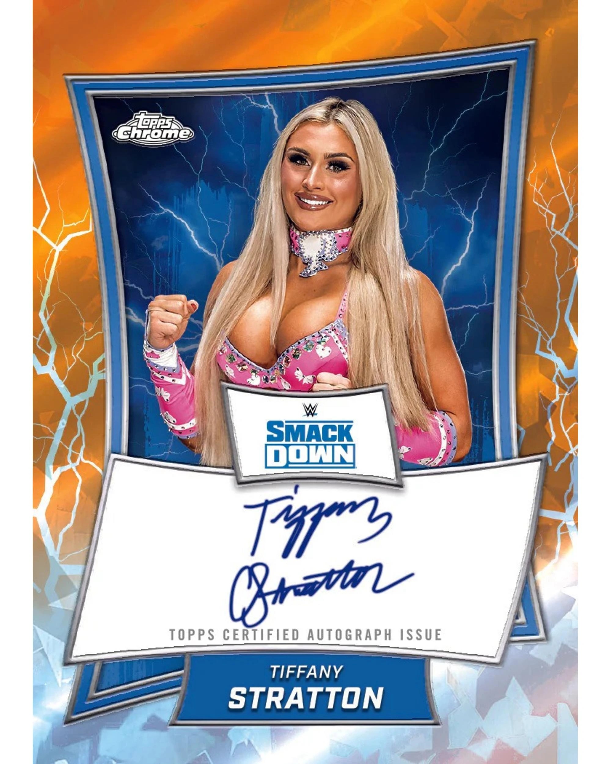 4 Topps 2025 Chrome WWE Wrestling Sapphire Edition Hobby Pack, 4 of 10