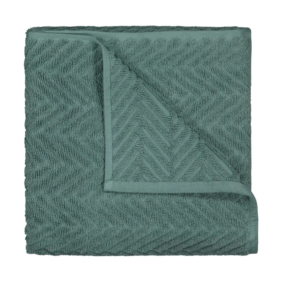 1 Chevron Cotton Bath Towel - Cypress, 1 of 6