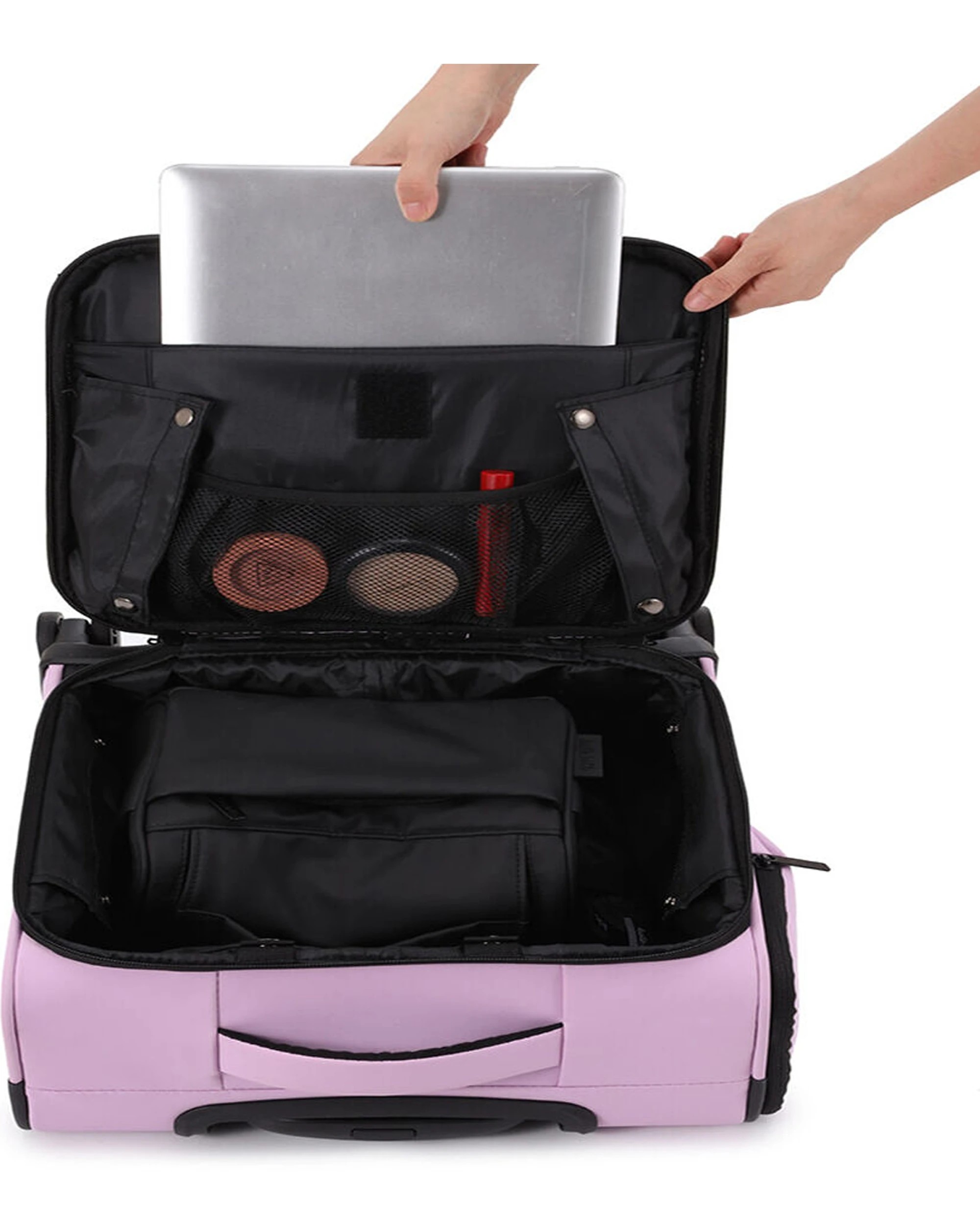 8 Kate Hill Willow Travel Luggage Mini Carry-On Bag Suitcase Lightweight - Purple, 8 of 8