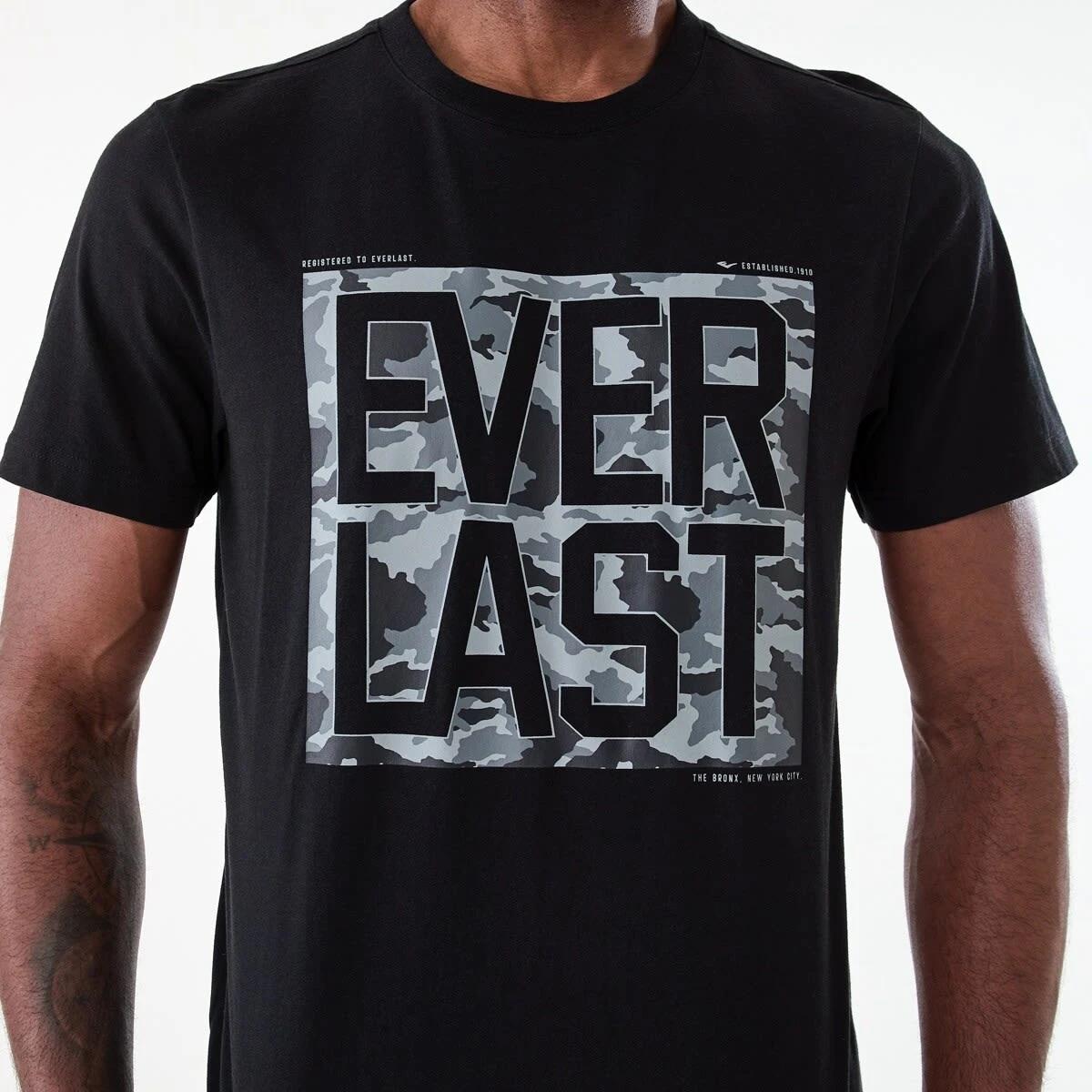 5 Everlast Mens Camo T-shirt EVERLAST BLACK, 5 of 7