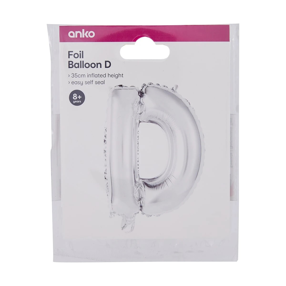 4 Foil Balloon - Letter D, 4 of 4