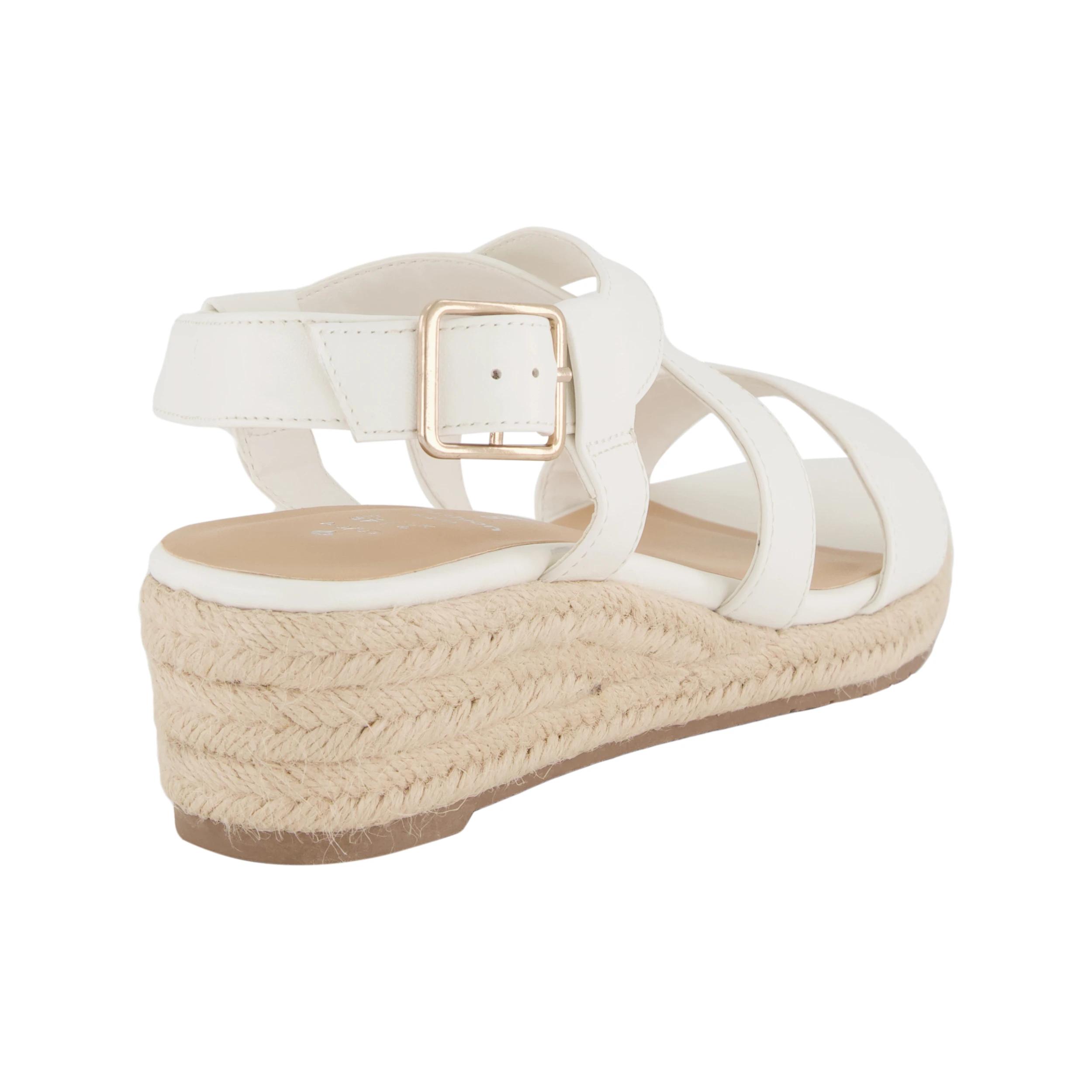 4 Low Espadrille Wedge Heels WHITE, 4 of 5