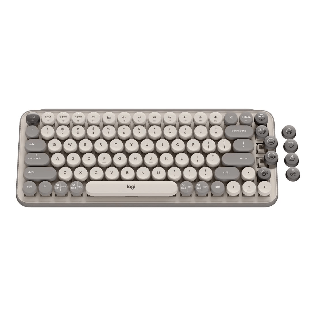 2 Logitech POP Keys Wireless Keyboard Mist Sand, 2 of 7
