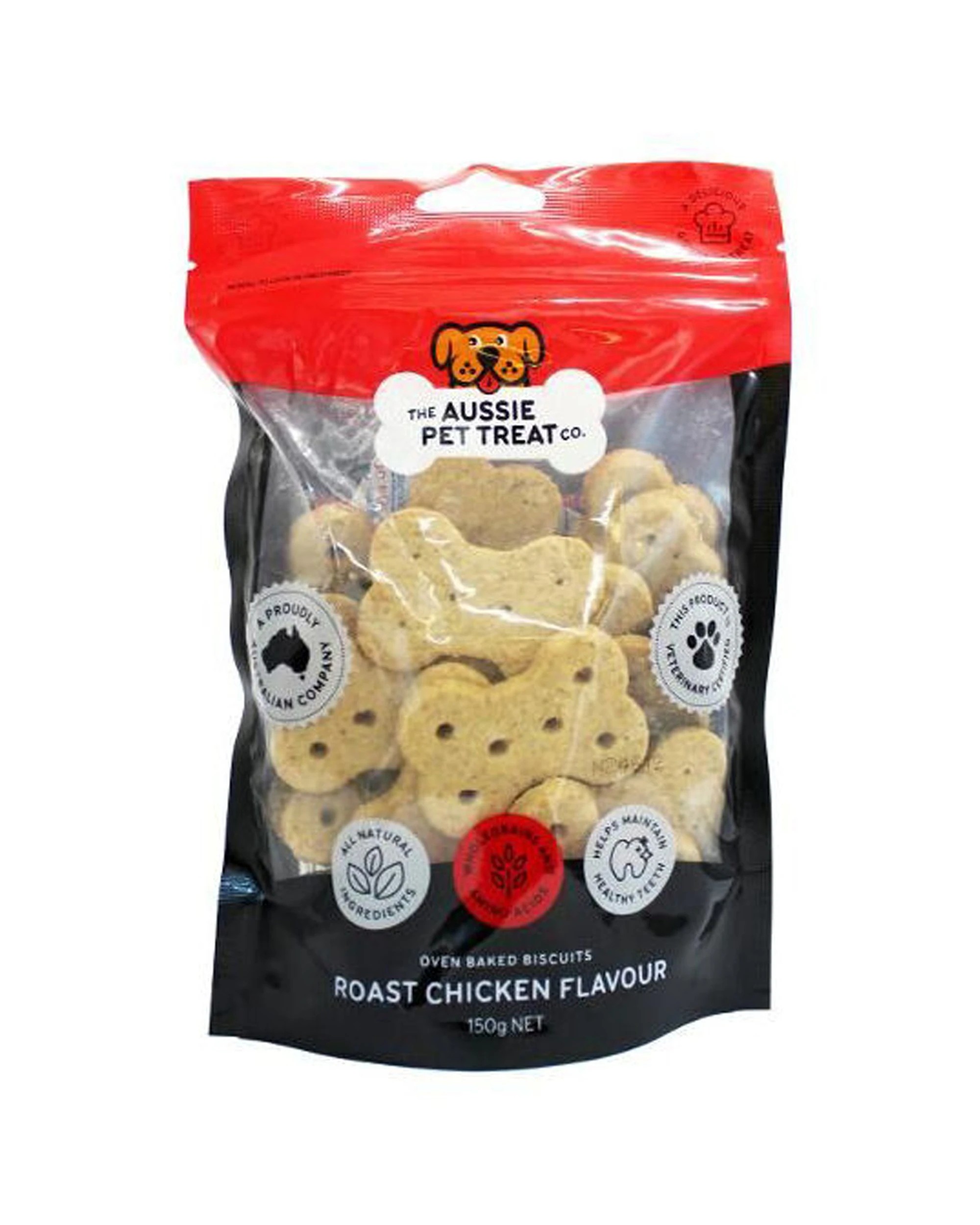 2 The Aussie Pet Treat Co Dog Biscuit Roast Chicken 25 Pack 150g - Natural, 2 of 3