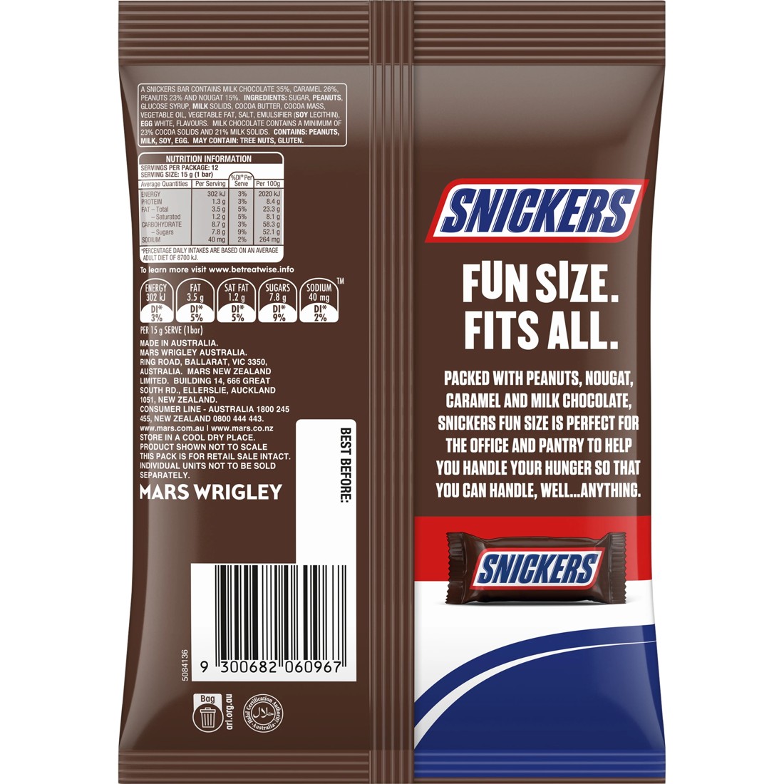 2 Snickers 12 Piece Fun Size Share Pack 180g, 2 of 7