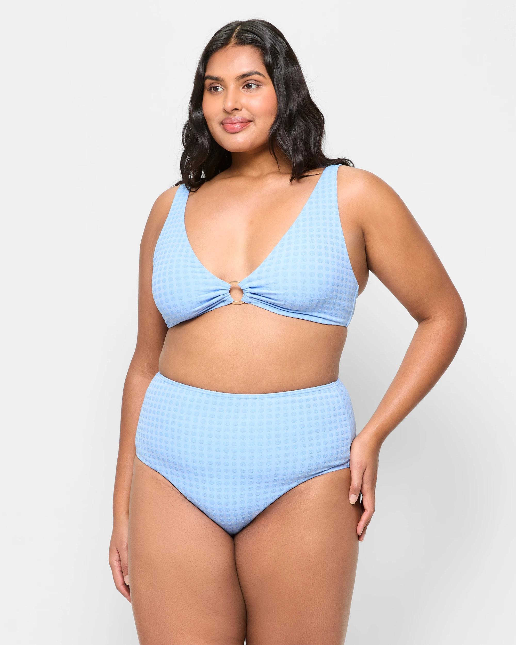 7 Target Plunge V-neck Ring Bikini Top PERIWINKLE, 7 of 8