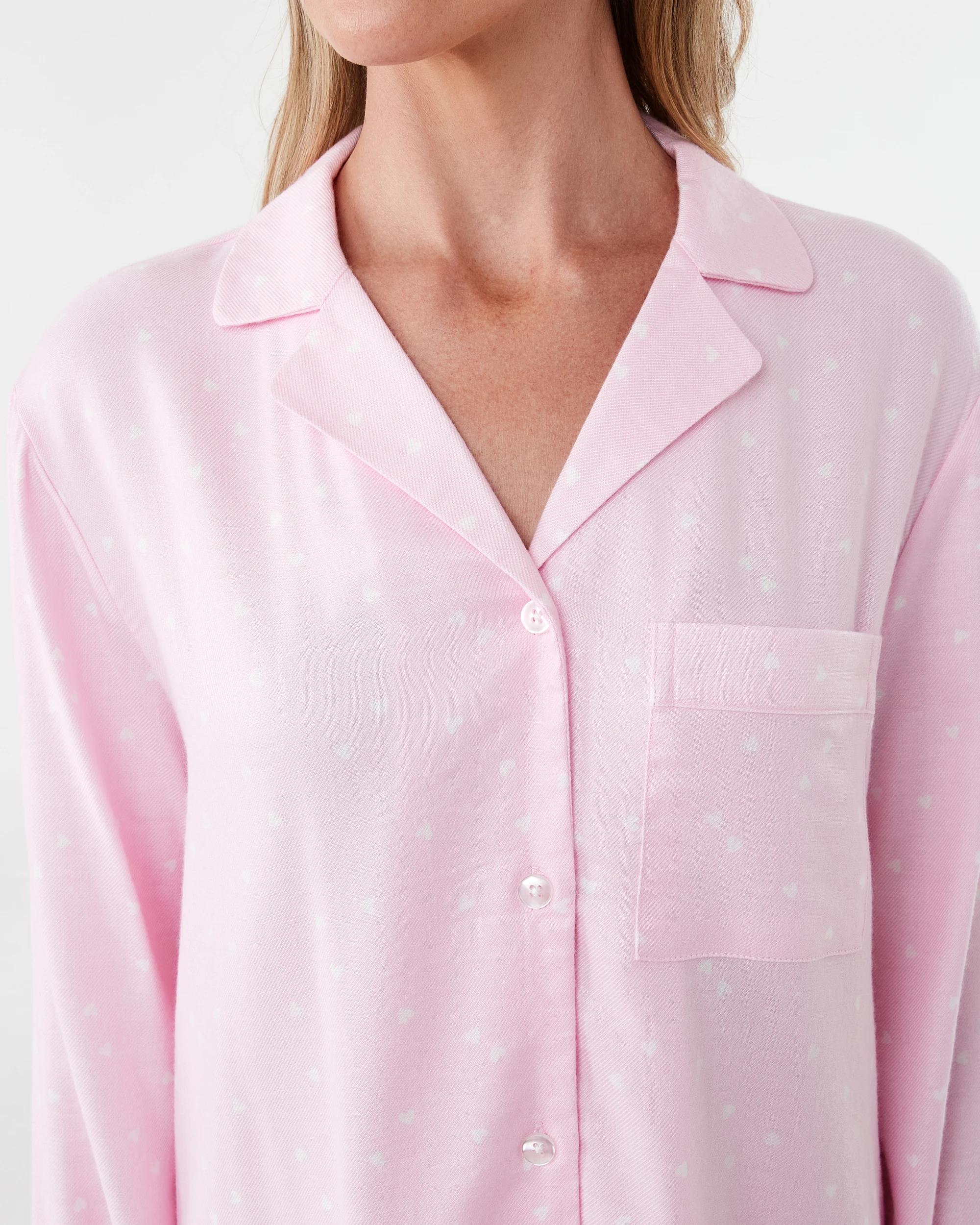 5 Long Sleeve Flannel Nightie Pnk Heart, 5 of 7