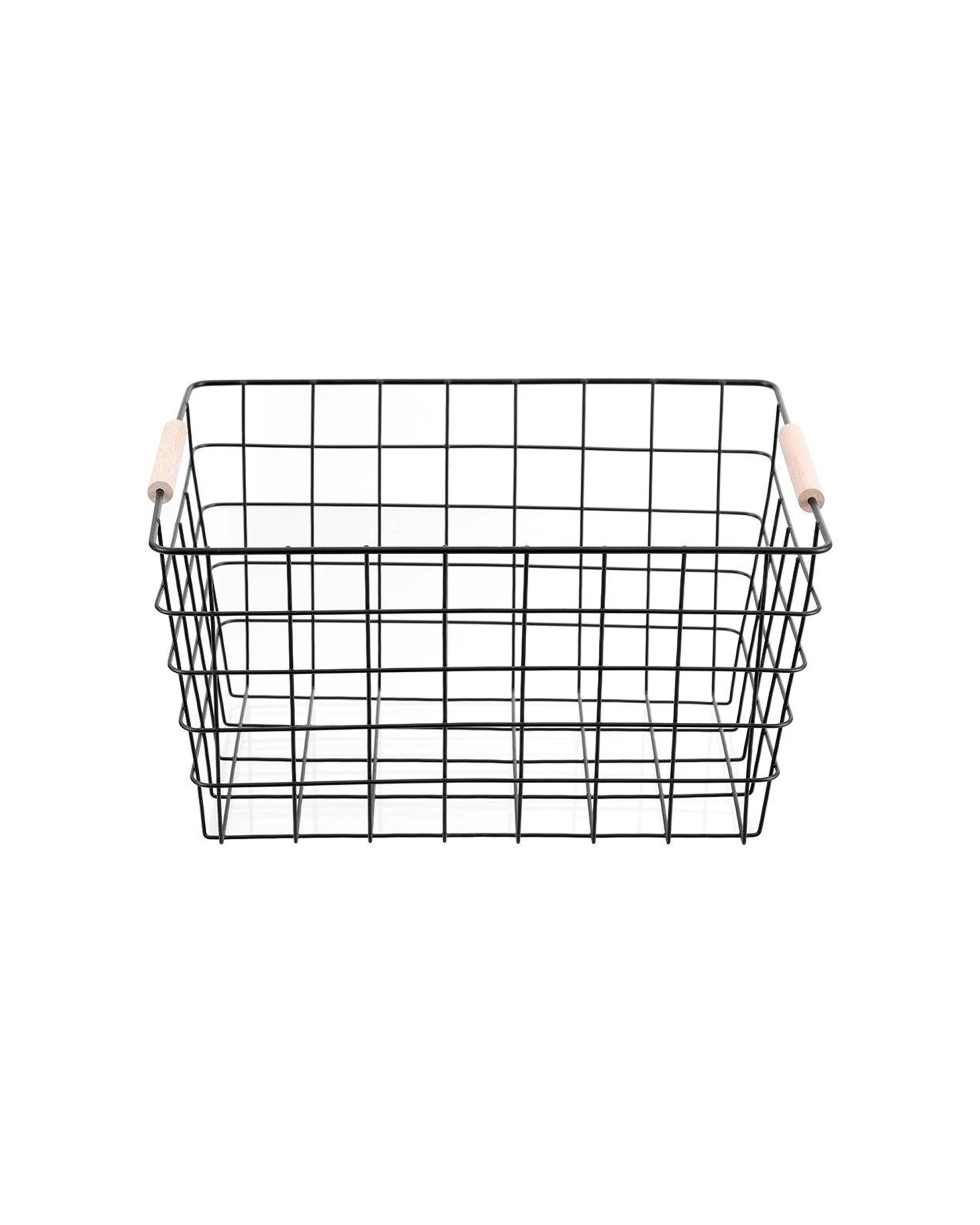 4 Boxsweden Toska Wire Basket Beech Wood Handle Large Durable Wire Design - Multi, 4 of 4