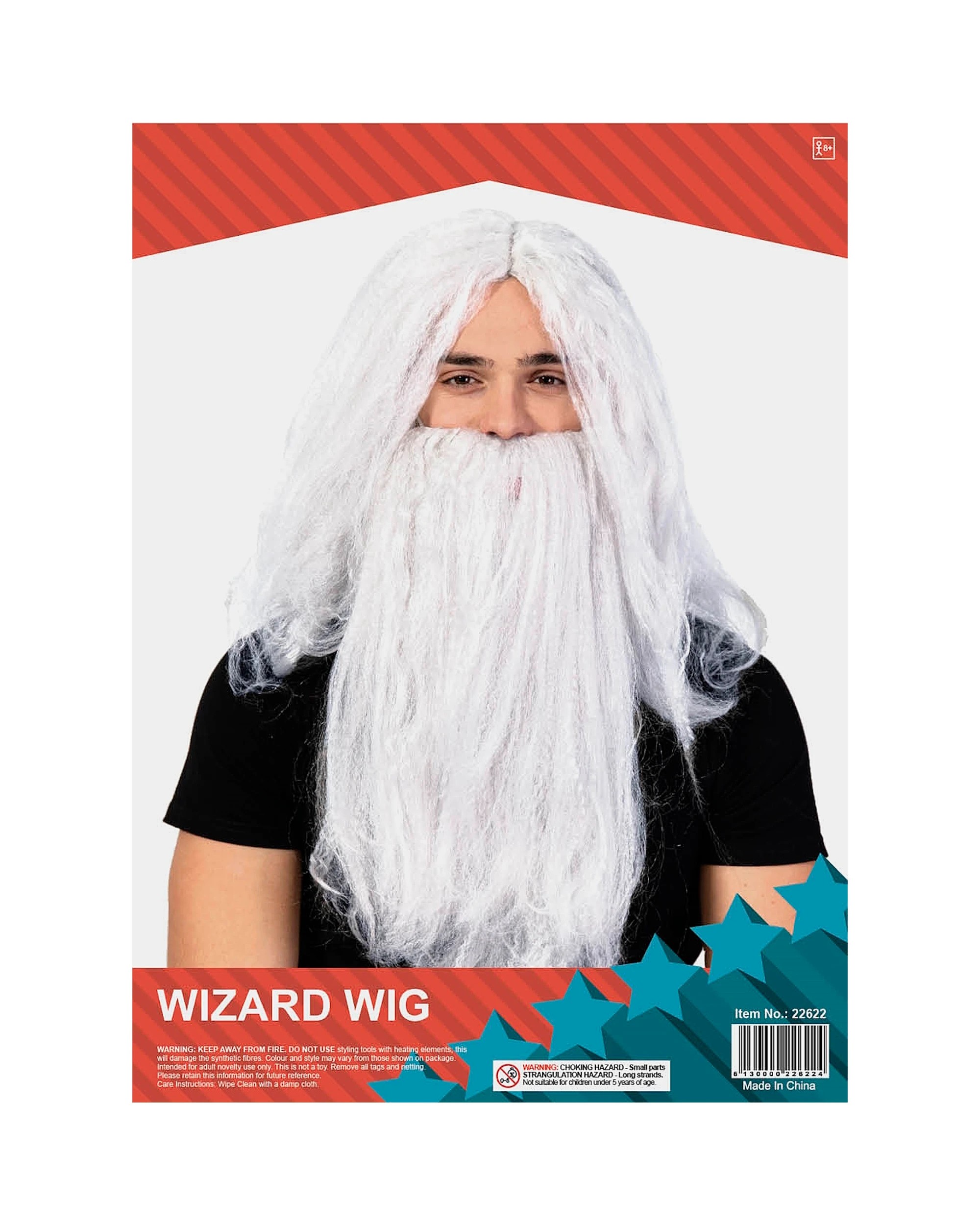 2 JD Party Grey Wizard Wig And Beard Set - One Size, 2 of 2