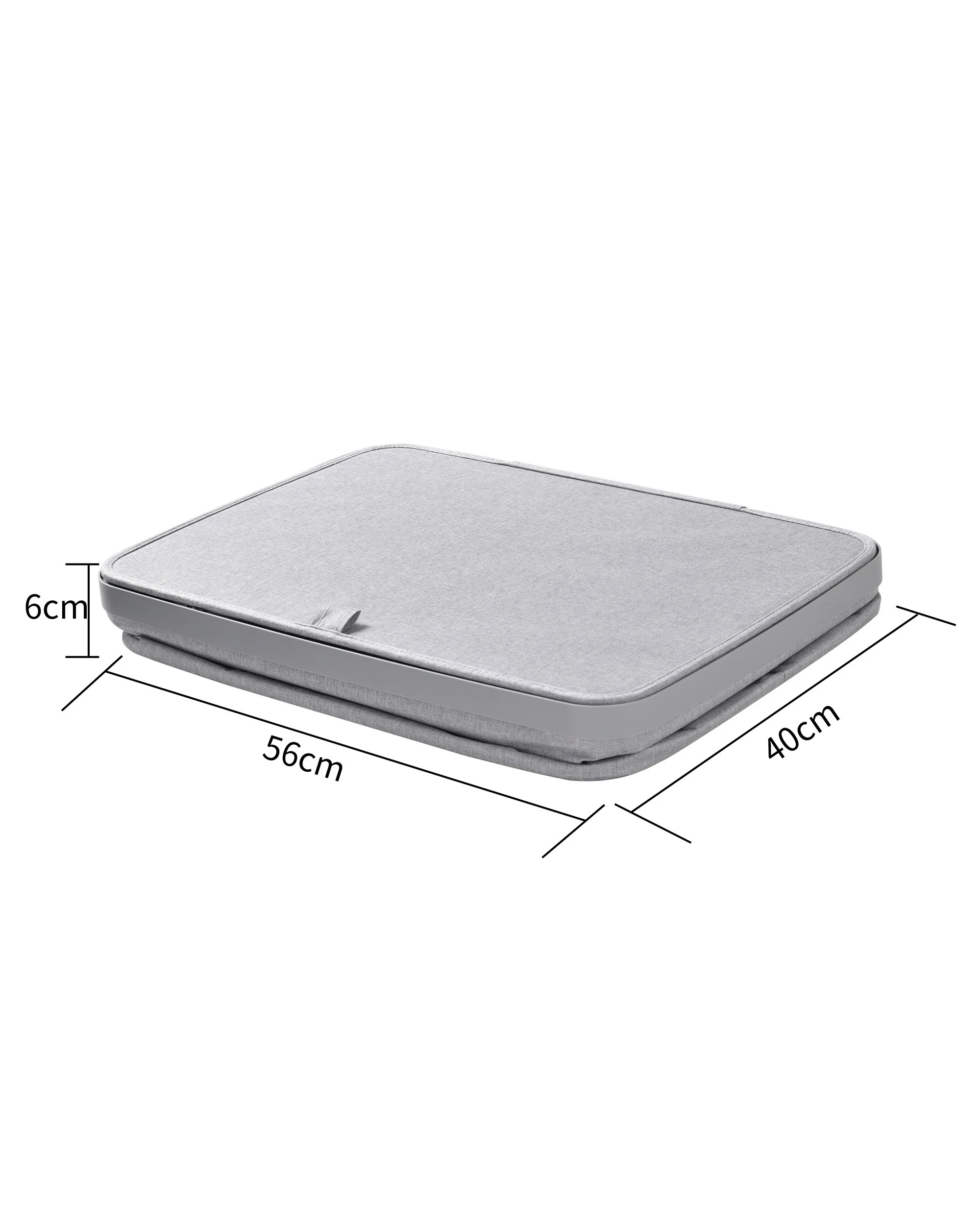 6 Sherwood Voyager 2-Section Laundry Hamper 100L Faux Linen 56x40x67cm - Grey, 6 of 8