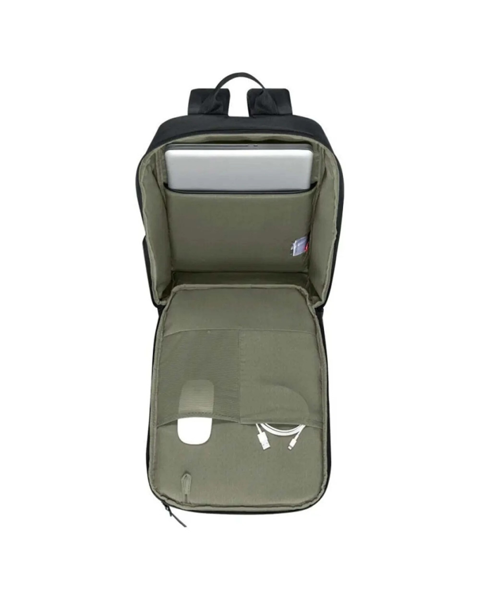 2 Wenger UrbanOne Laptop Front Pocket Recycled PET Backpack Travel Fits 15.6in - Black, 2 of 7