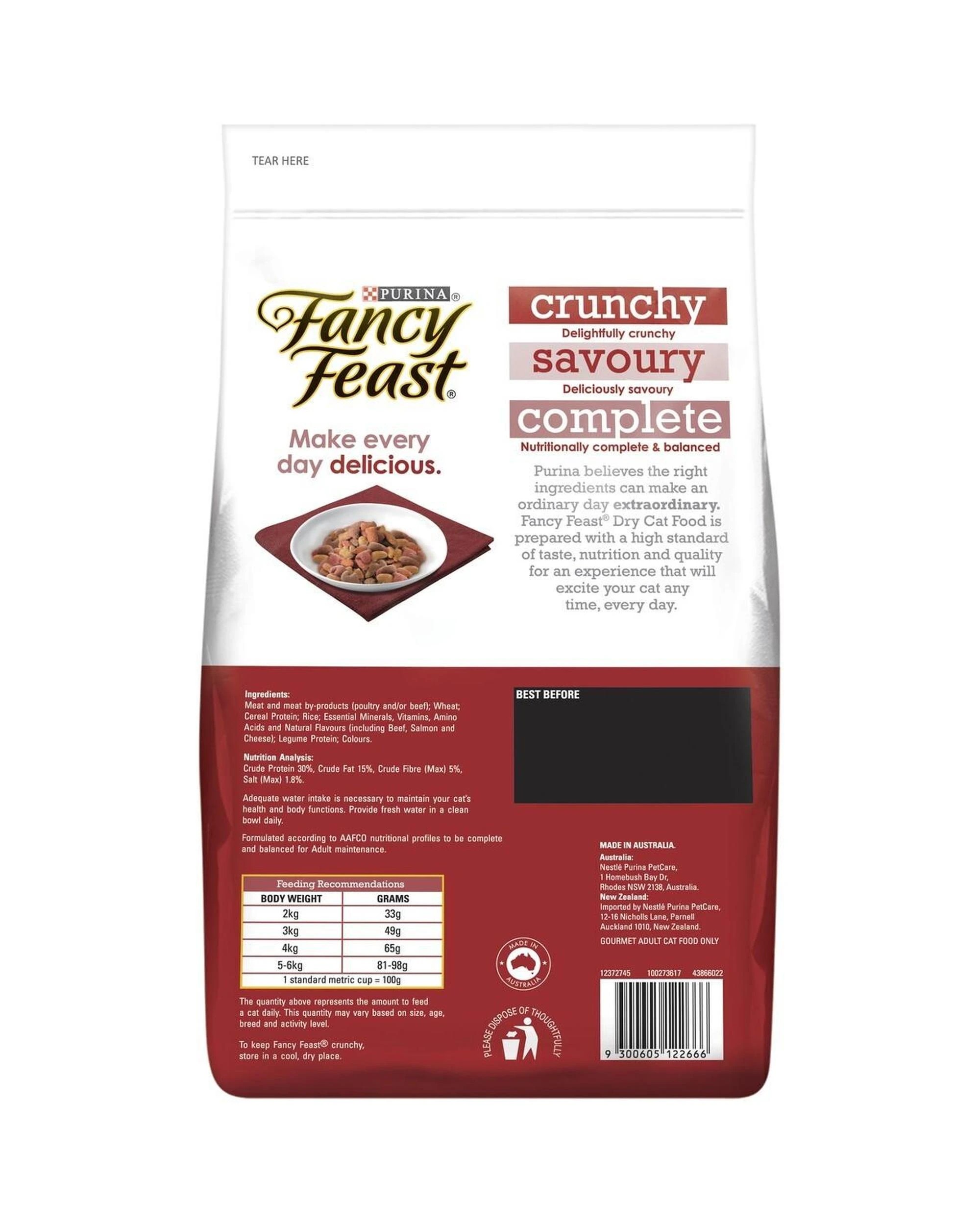 2 Fancy Feast Dry Cat Food Beef Salmon & Cheese 1.4kg, 2 of 2