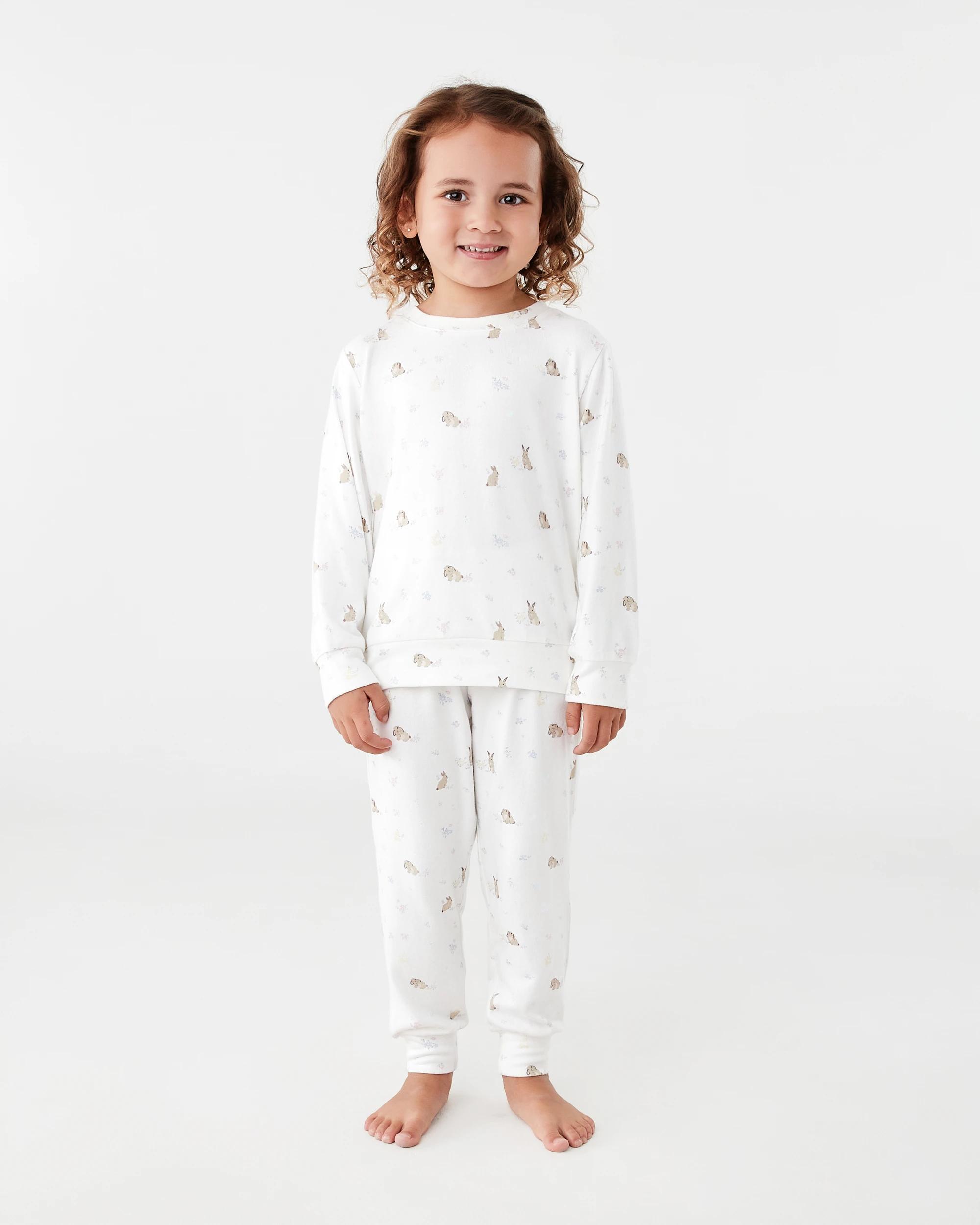 1 Hacci Pyjama Set Wht Bunny, 1 of 6