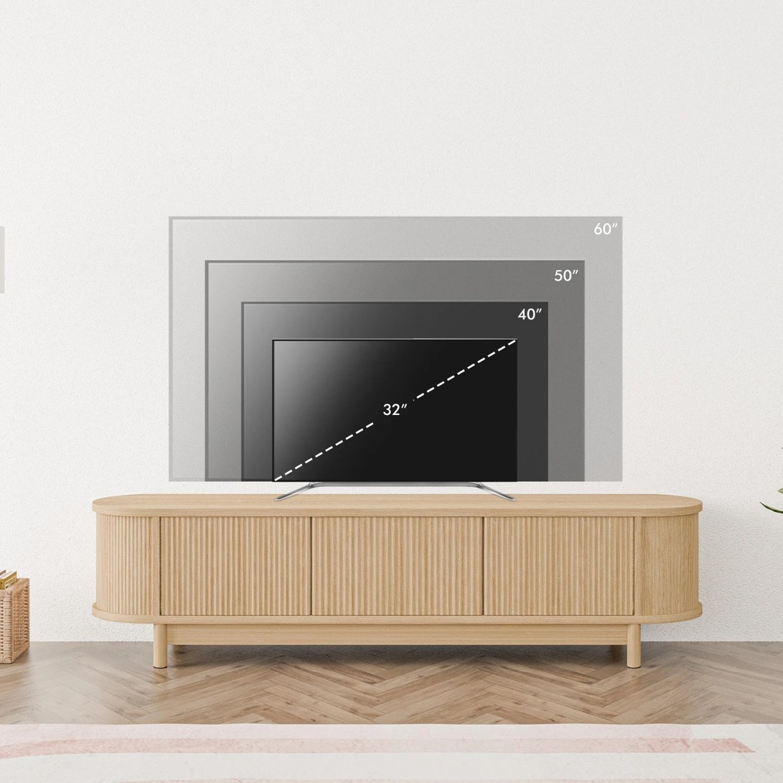 7 Alfordson TV Cabinet Entertainment Unit Stand 160cm Storage Shelf - Oak, 7 of 10