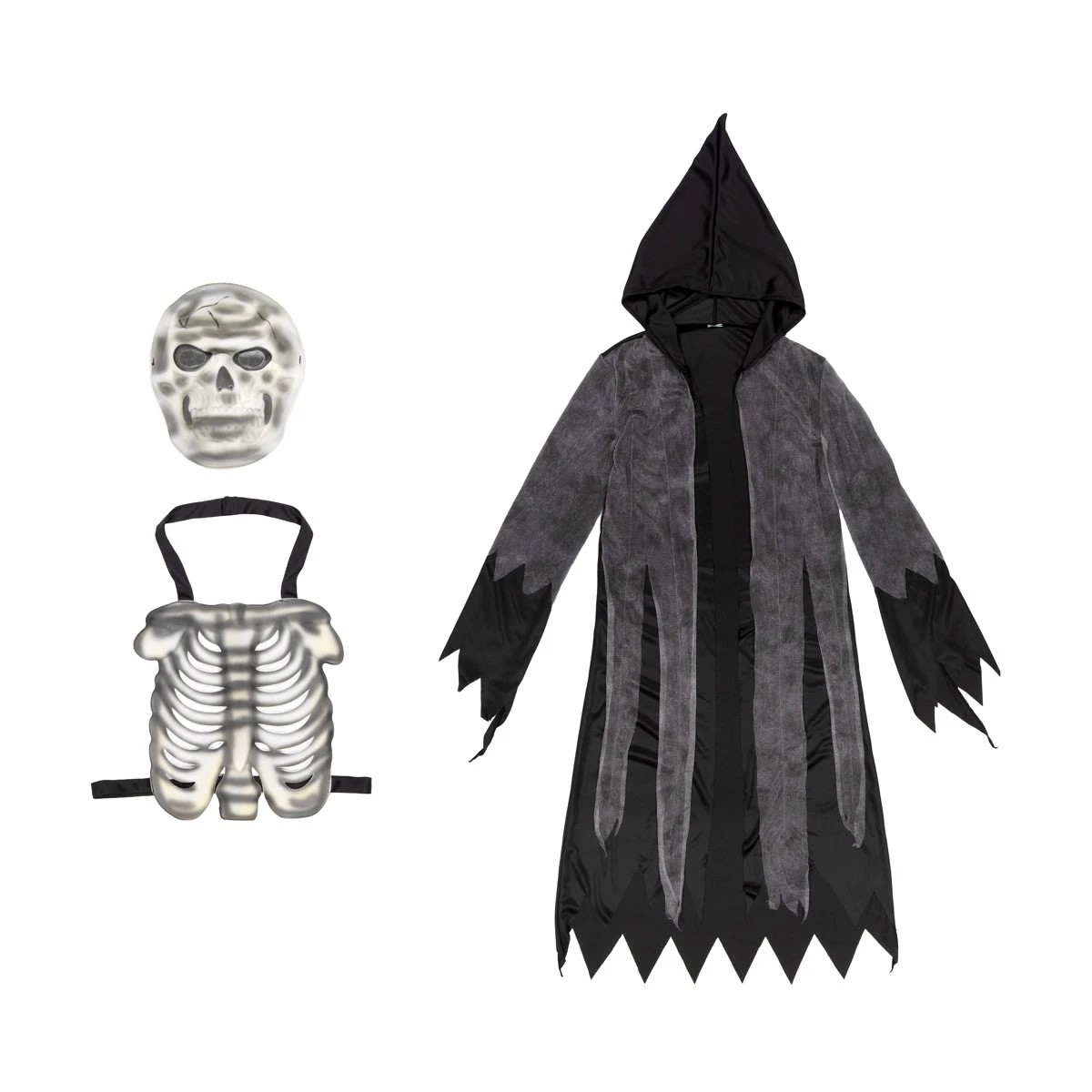 2 3 Piece Skull Reaper Costume - Ages 12+, 2 of 6