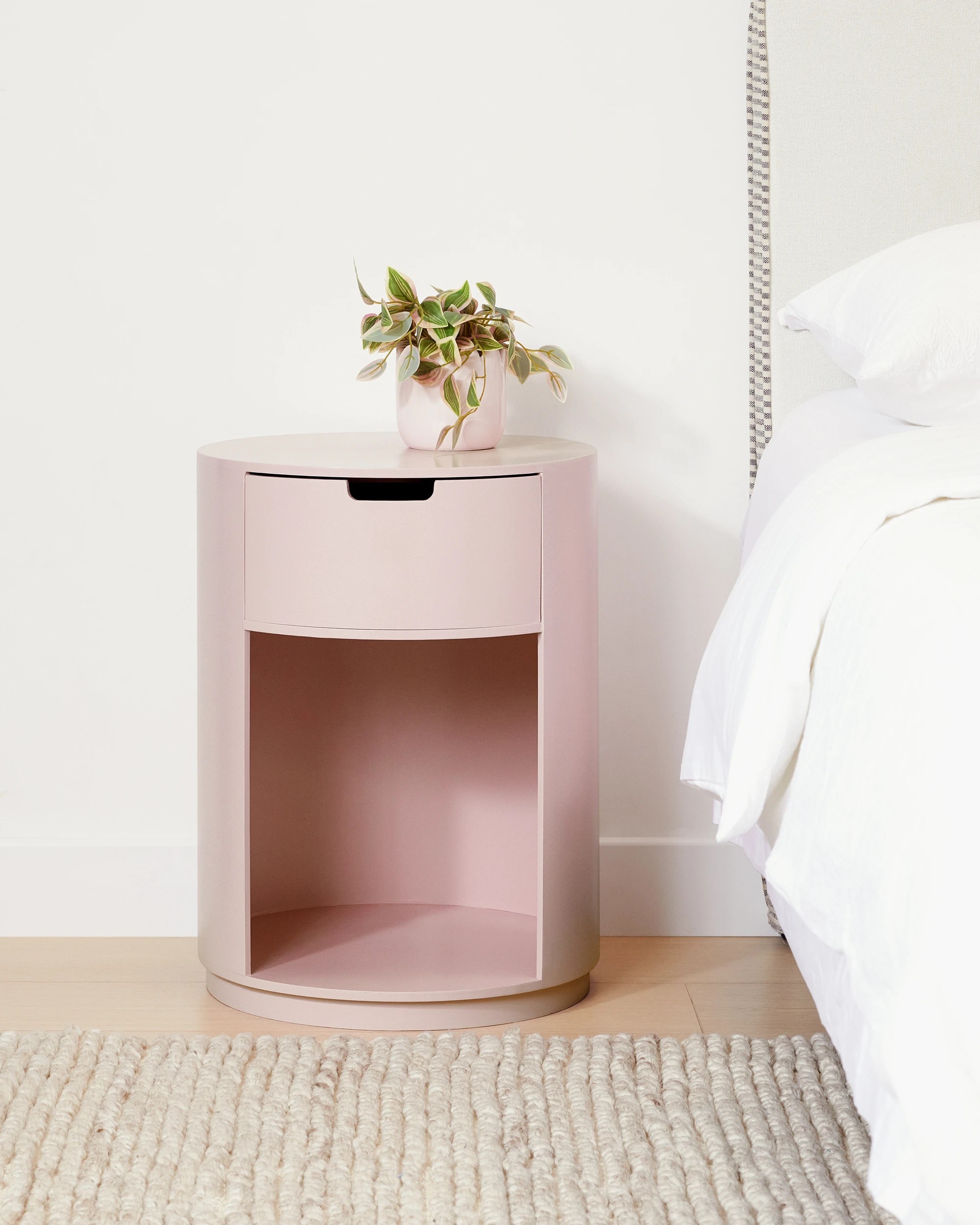 2 Chloe Bedside Table - Pink, 2 of 9