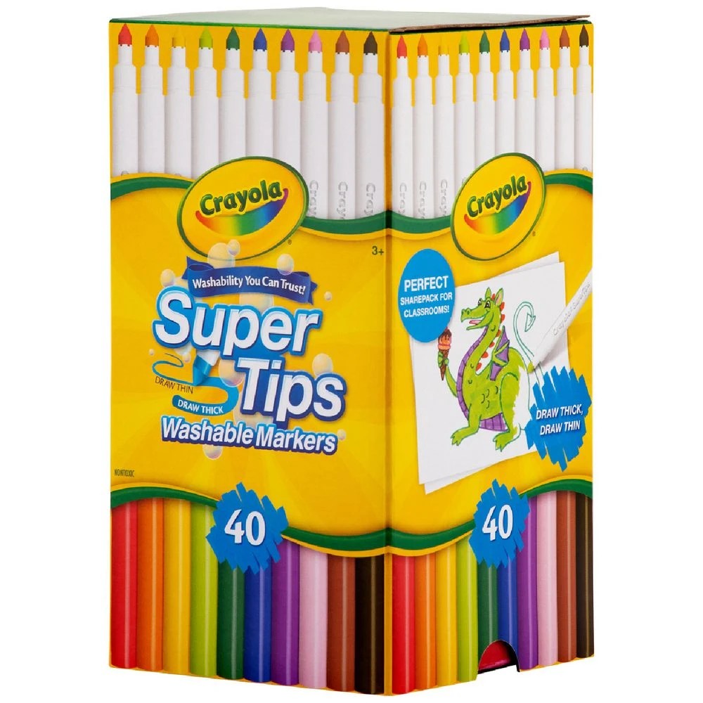 5 40 Pack Crayola Washable Supertips Markers Sharepack
 - Multi, 5 of 6