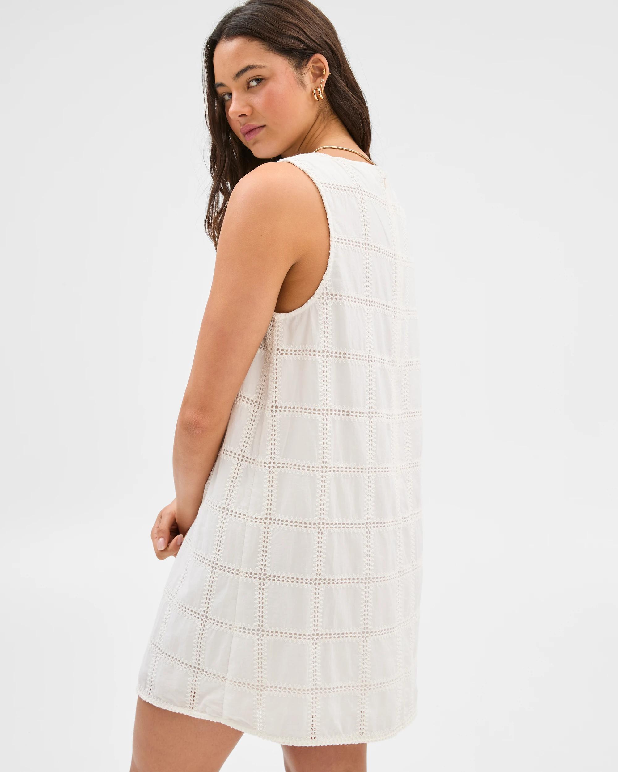 6 Embroidered Shift Dress - Lily Loves WHITE, 6 of 7