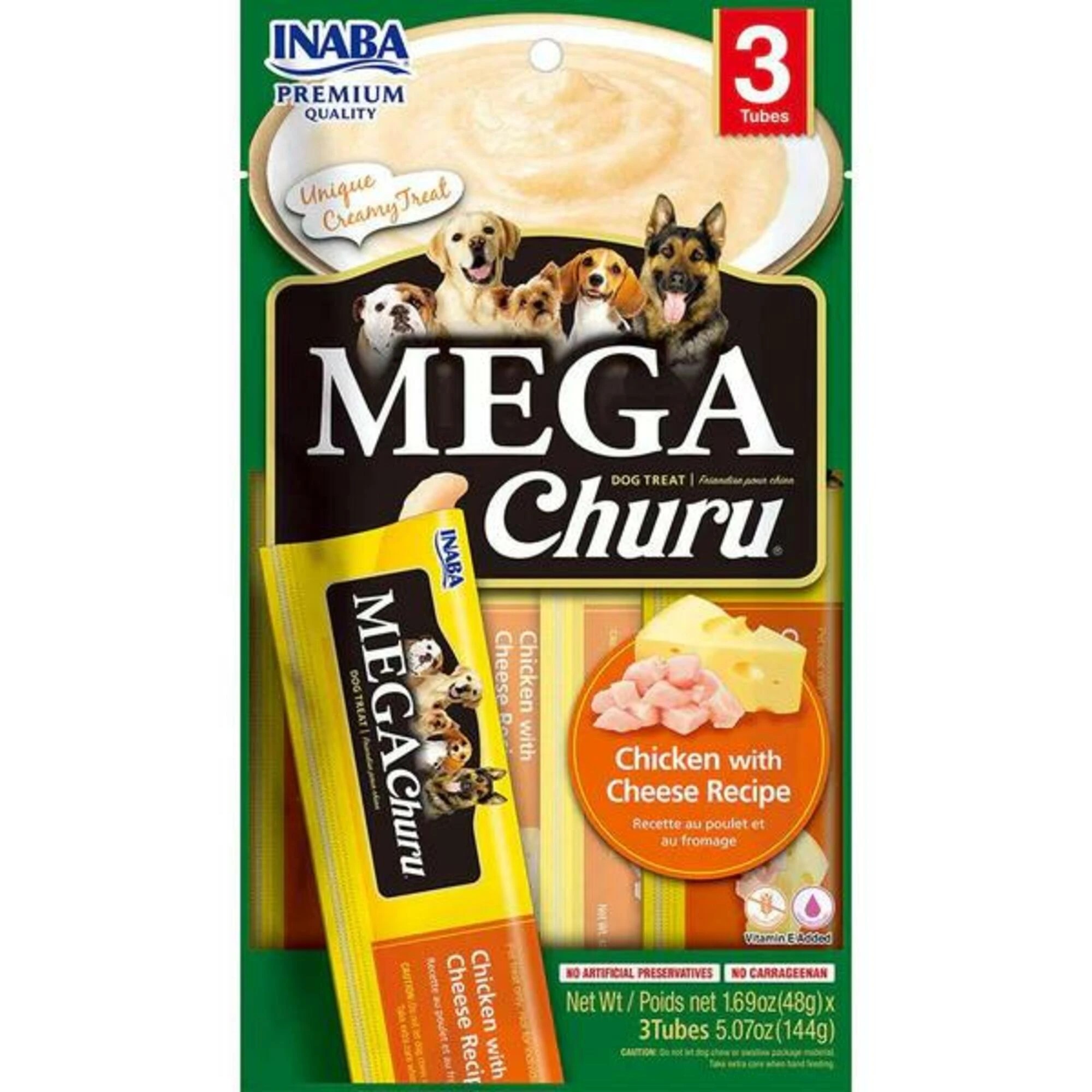 1 Inaba Dog Mega Churu Puree Chicken Pumpkin 144g 6pk, 1 of 2