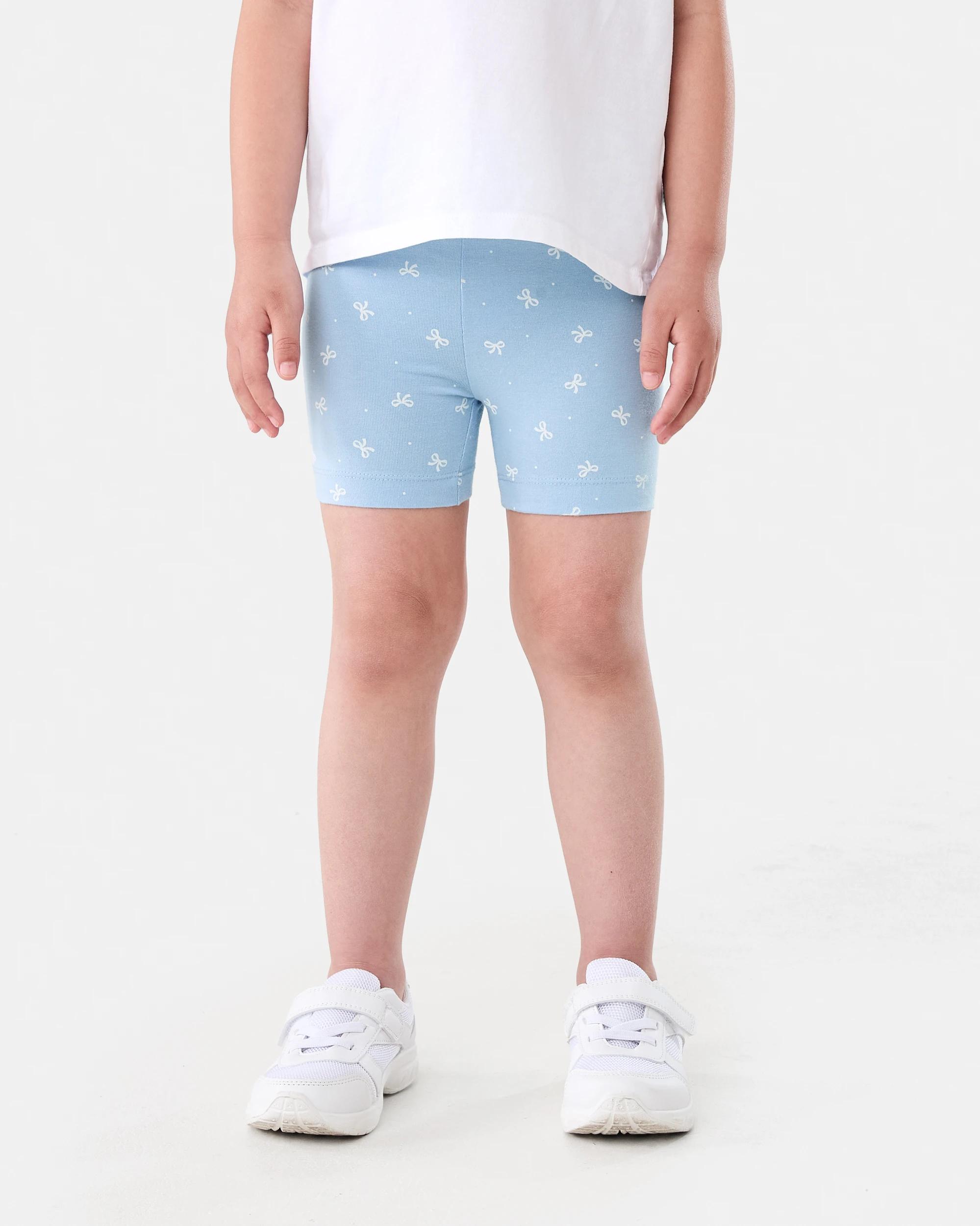 1 Printed Bike Shorts Blu Bow, 1 of 6