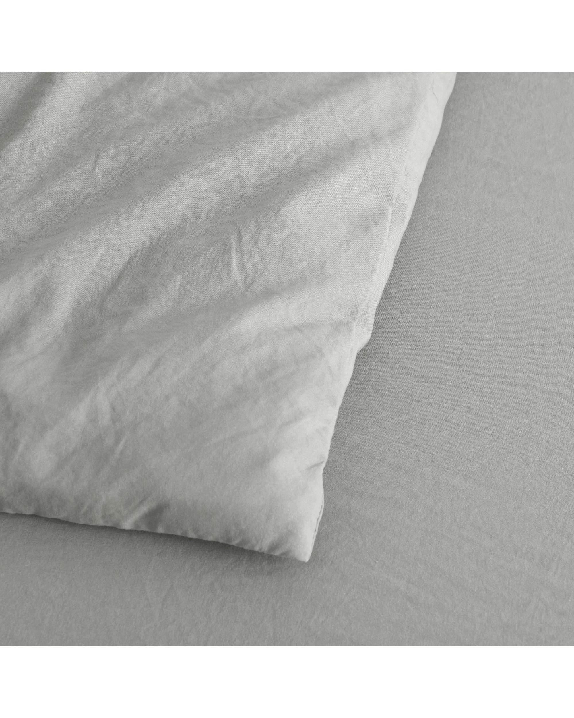3 Dreamaker Superfine Washed Microfibre Quilt Cover Set - Super King Bed - Dove Grey, 3 of 7