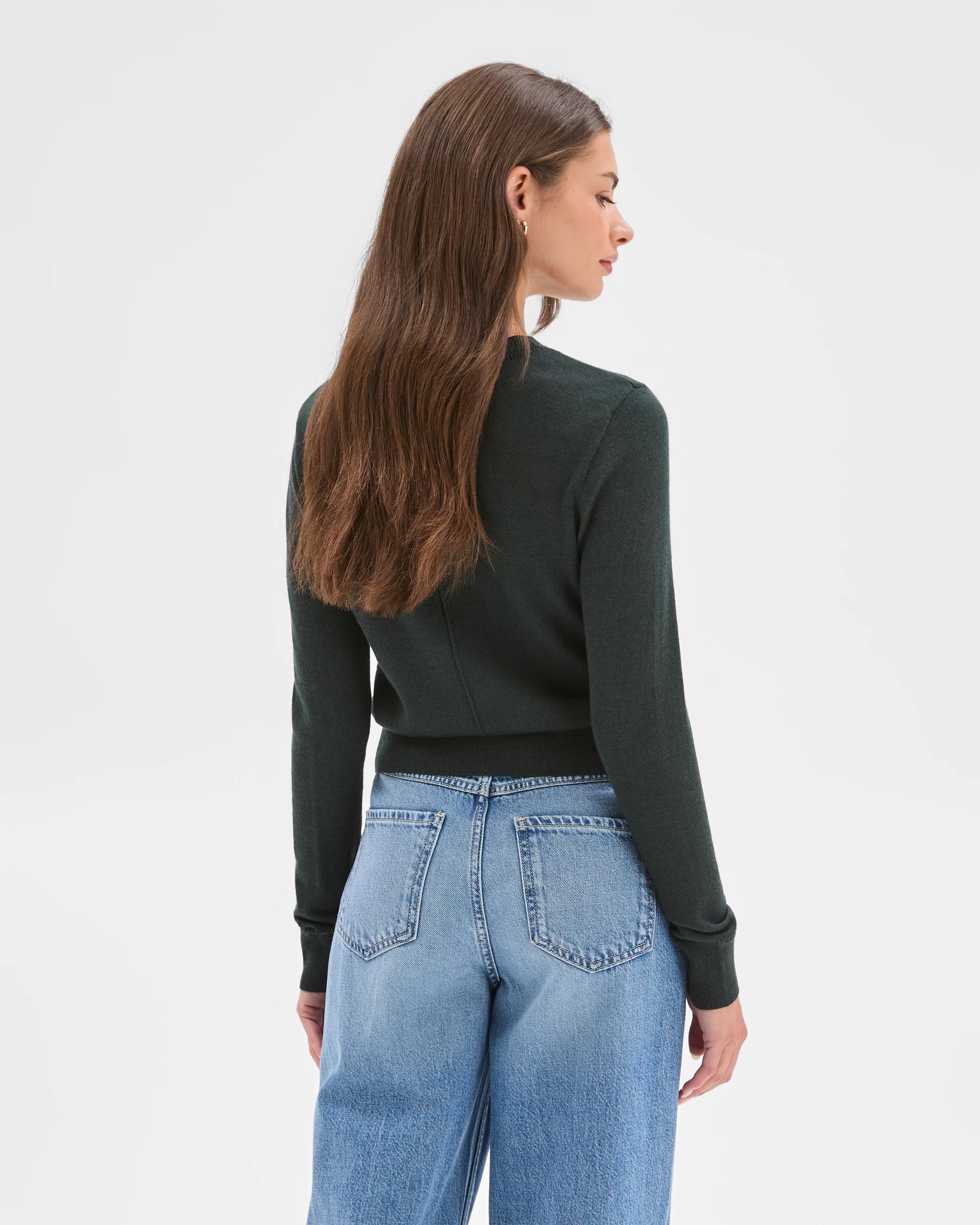 6 Target Petites Petites Australian Merino Wool Crew Neck Jumper MIDNIGHT JADE, 6 of 6