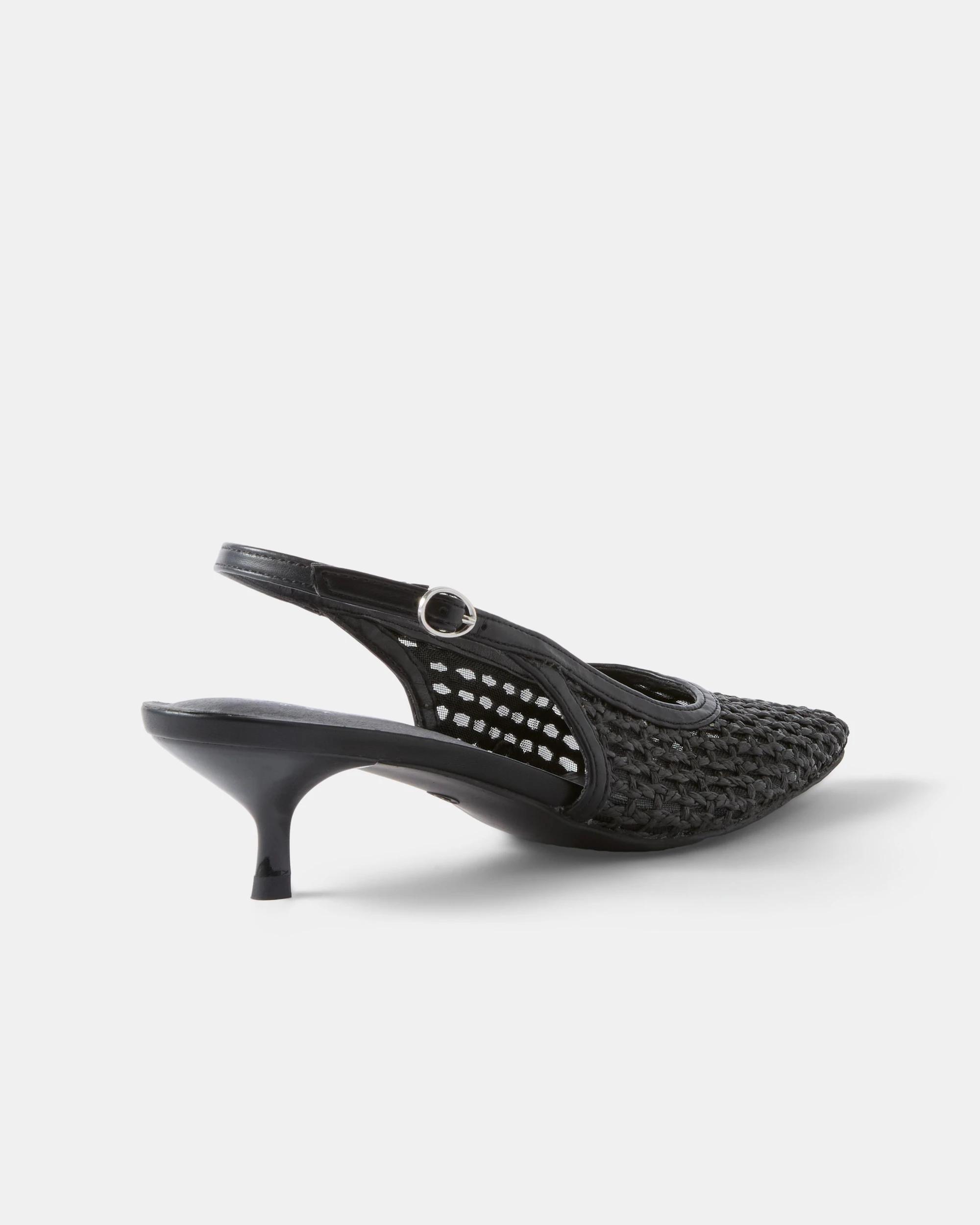 4 Slingback Kitten Heels Black, 4 of 5