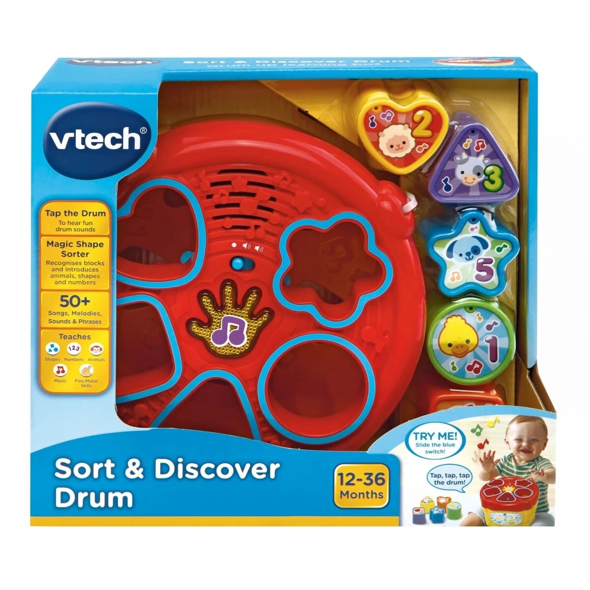 1 VTech Sort and Discover Drum, 1 of 4