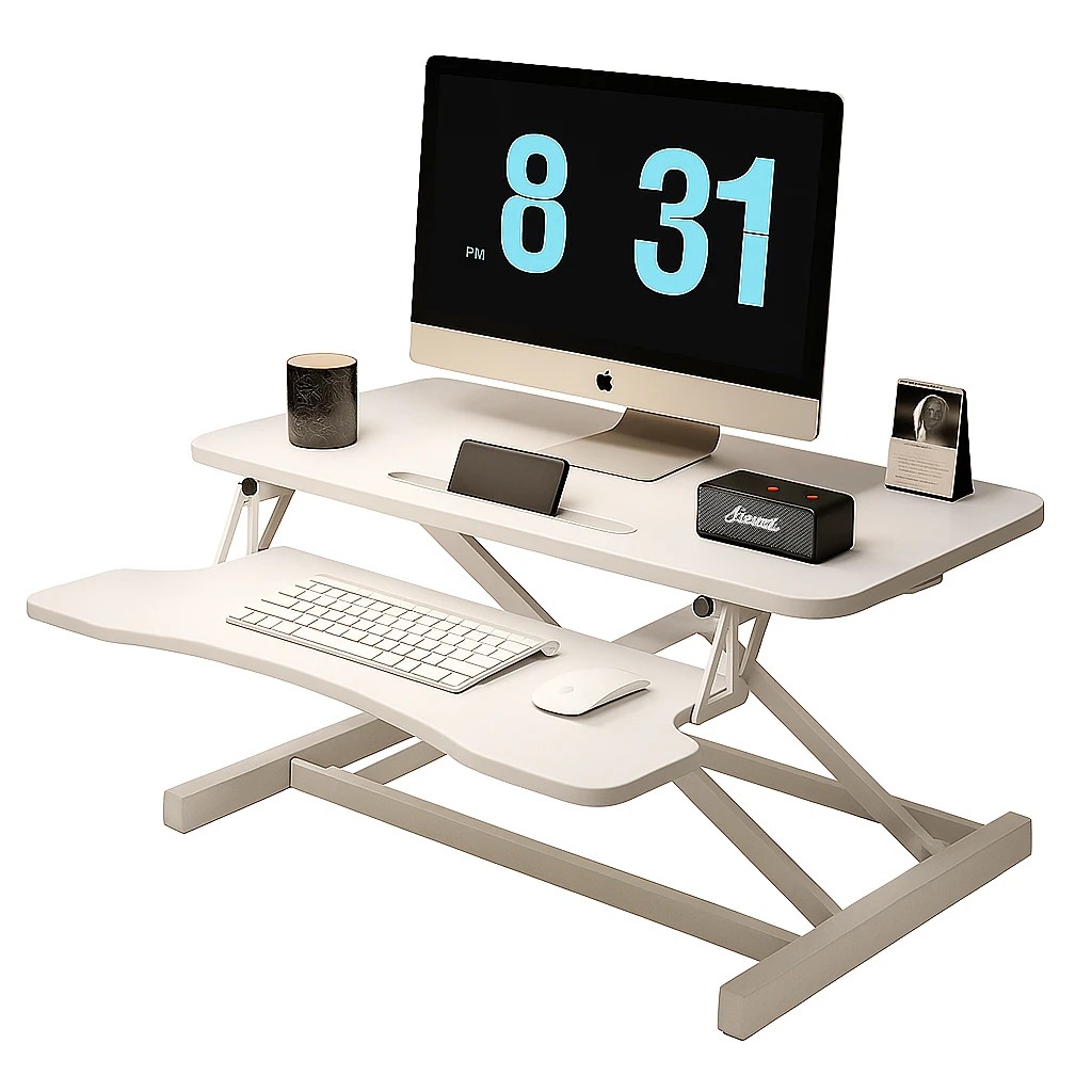 1 Foret Height Adjustable Standing Desk Riser Computer Laptop Gas Spring Stand Up, 1 of 10