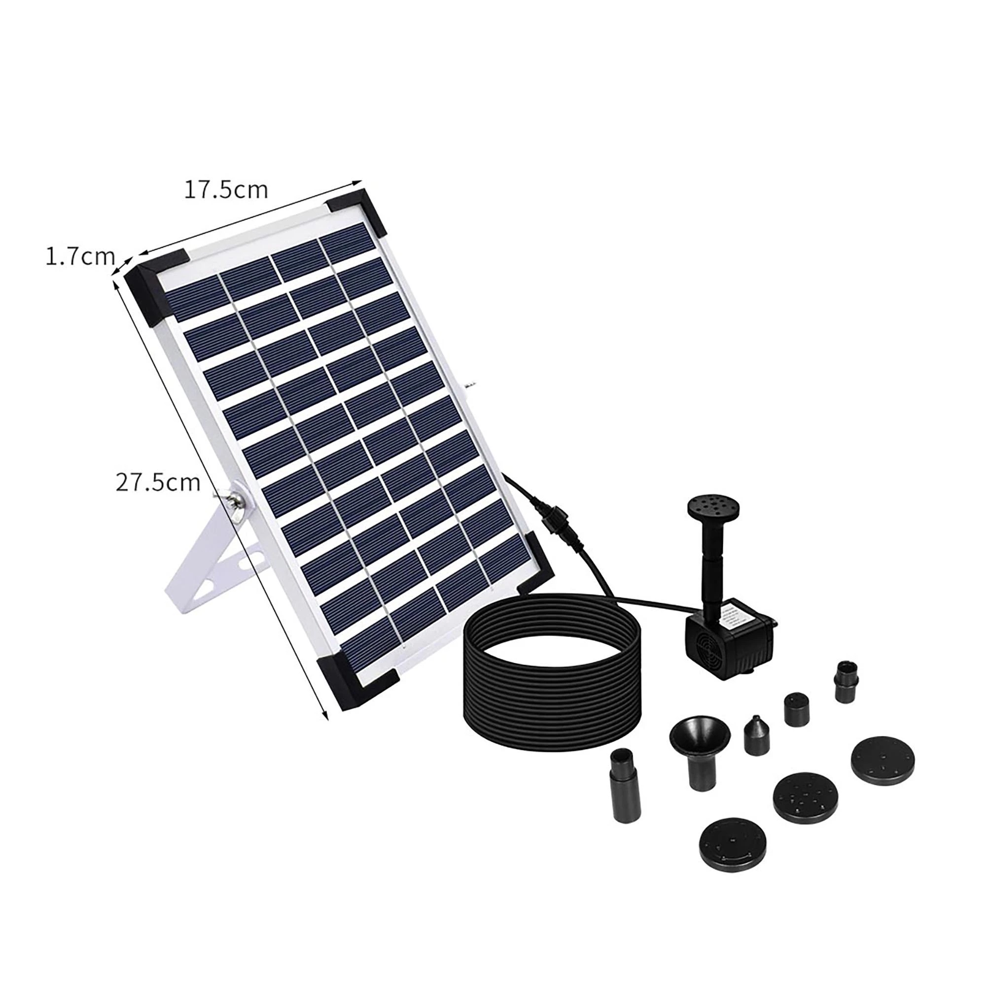 3 5W 380L/H Solar Powered Fountain Water Pump Kit, 3 of 6