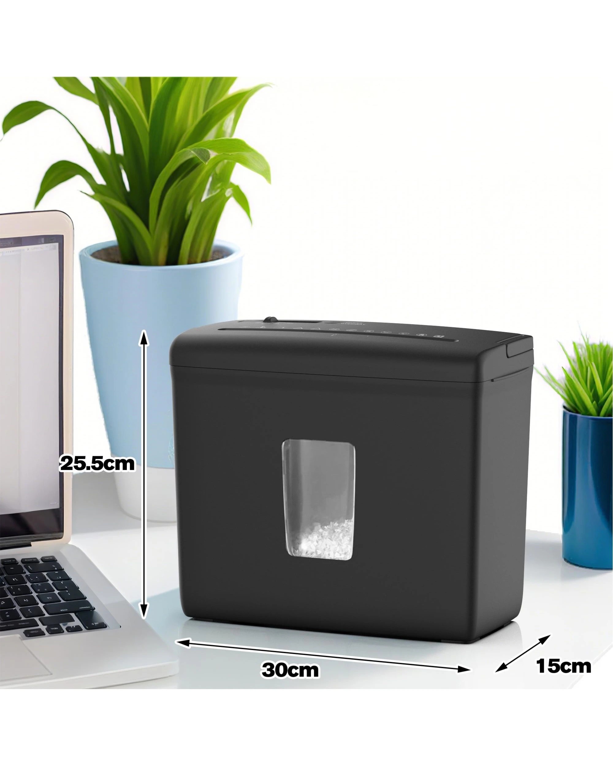 5 Advwin Paper Shredder Automatic Cross Cut P-4 Security, 5 Sheets, 11L Removable Bin - Black, 5 of 6