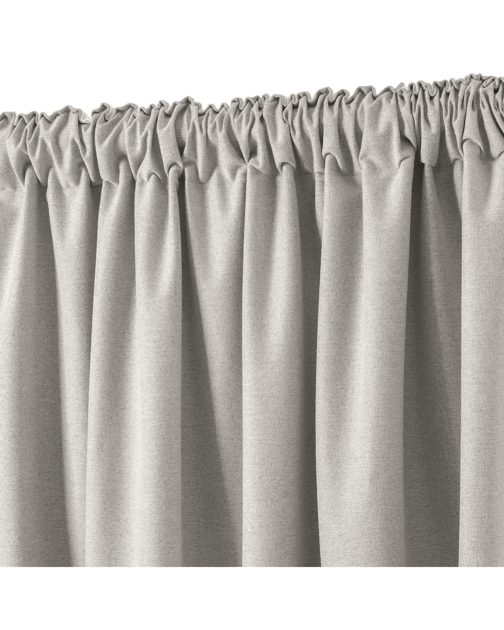 6 Cadence & Co. Bennett Faux Linen Blockout Multi Header Curtain Twin Pack 135x223cm - Natural, 6 of 8