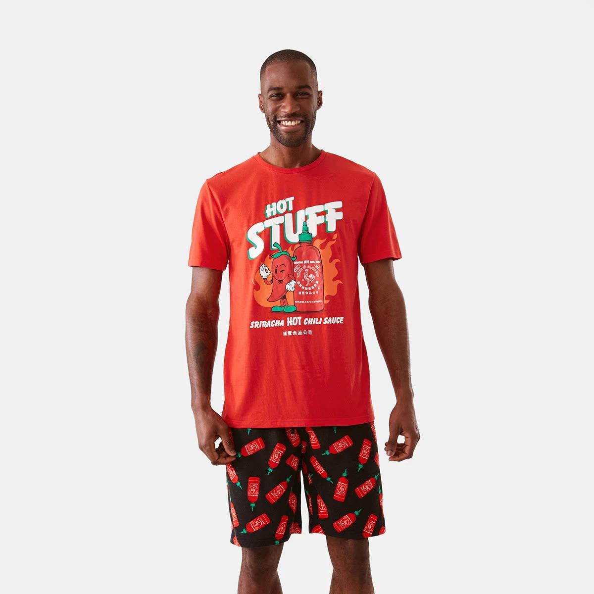 1 License Short Sleeve Pyjama Set Sriracha, 1 of 8