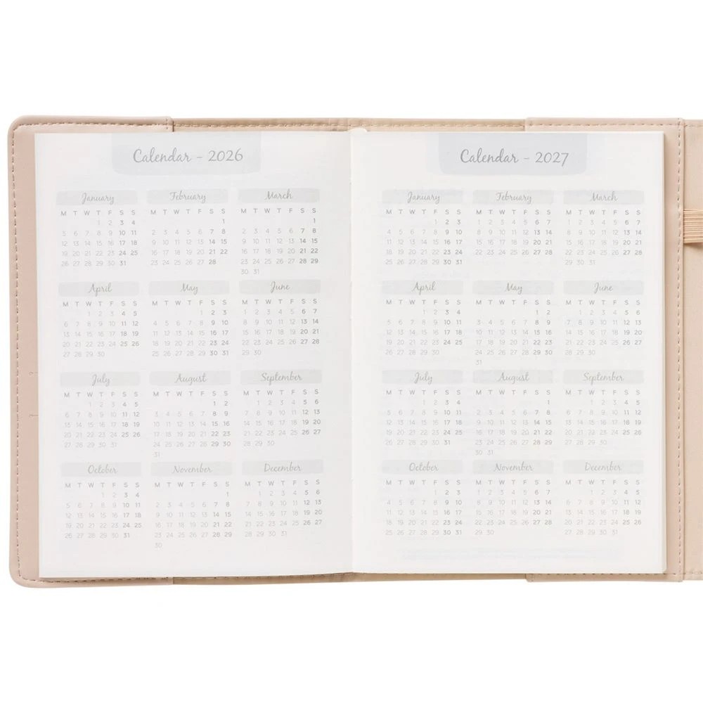 4 Otto A5 Day To Page Zip Diary FY26/27 Cream, 4 of 7