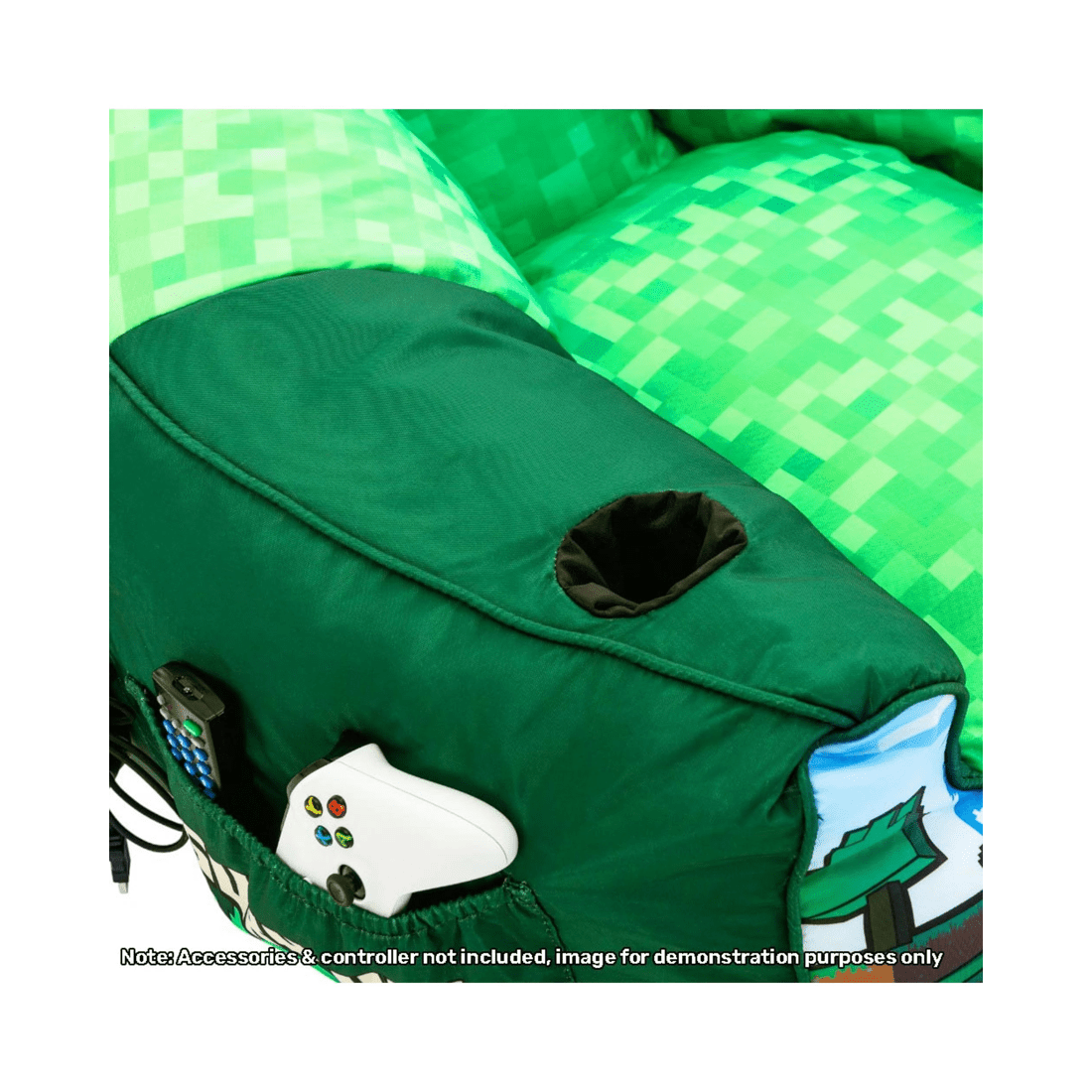 4 Powerwave Minecraft Bean Bag Puff Chair - Green, 4 of 6