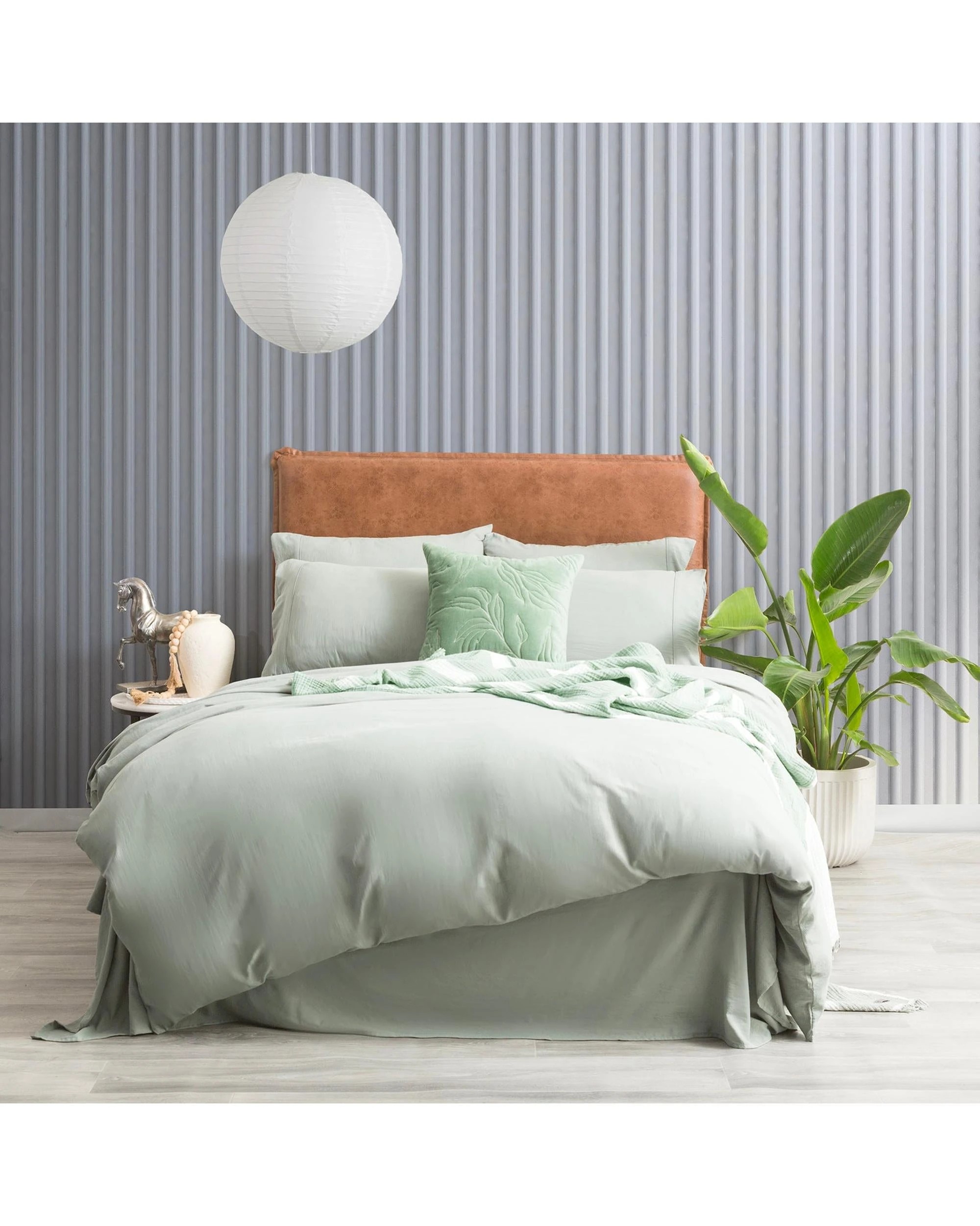 2 Ddecor Home Ultra Plush Vintage Washed Microfiber Quilt Cover Set — Sage (King) - Green, 2 of 6