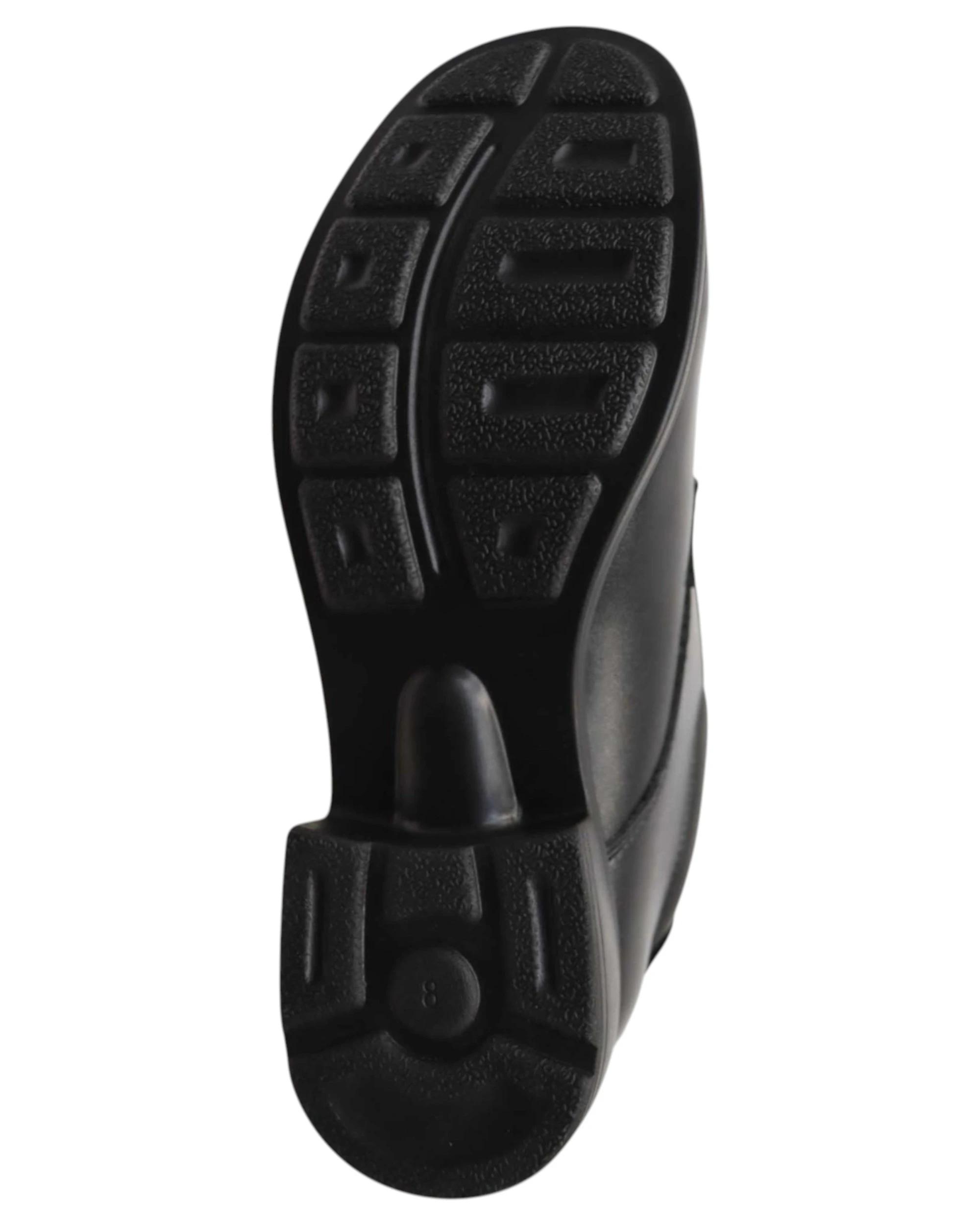 2 Grosby Girls Ellery Leather Lace Up Black School Shoes BLACK, 2 of 4