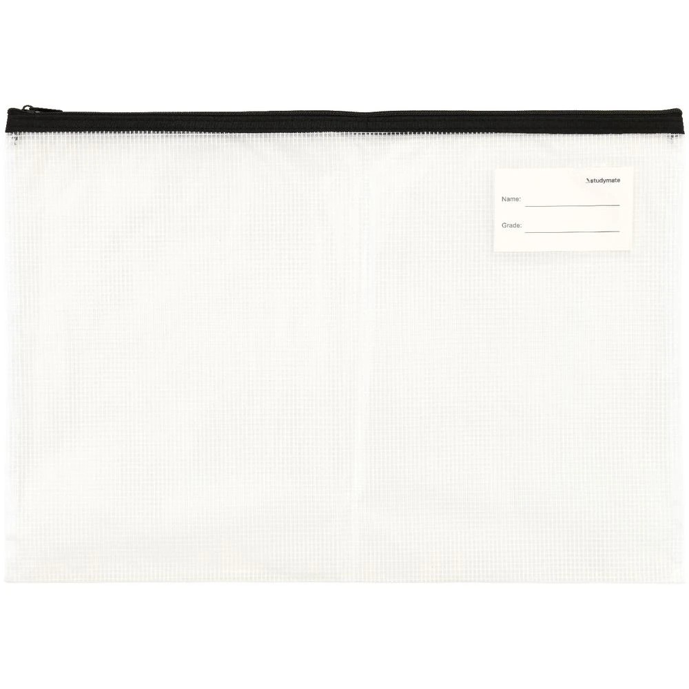 3 Studymate A3 Mesh Pencil Case Clear, 3 of 5