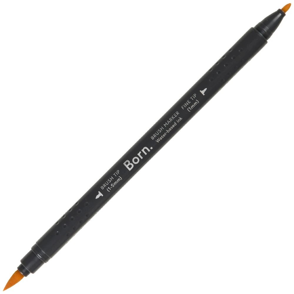 4 Born Professional Brush Dual-Tip Marker Lemon 005, 4 of 4