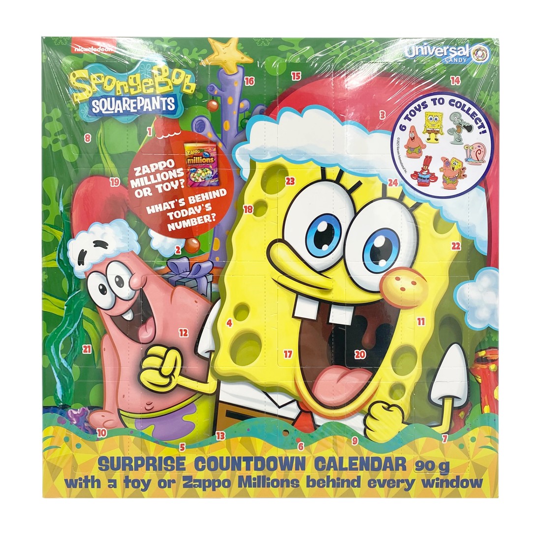 1 Nickelodeon SpongeBob SquarePants Surprise Countdown Calendar 90g, 1 of 3