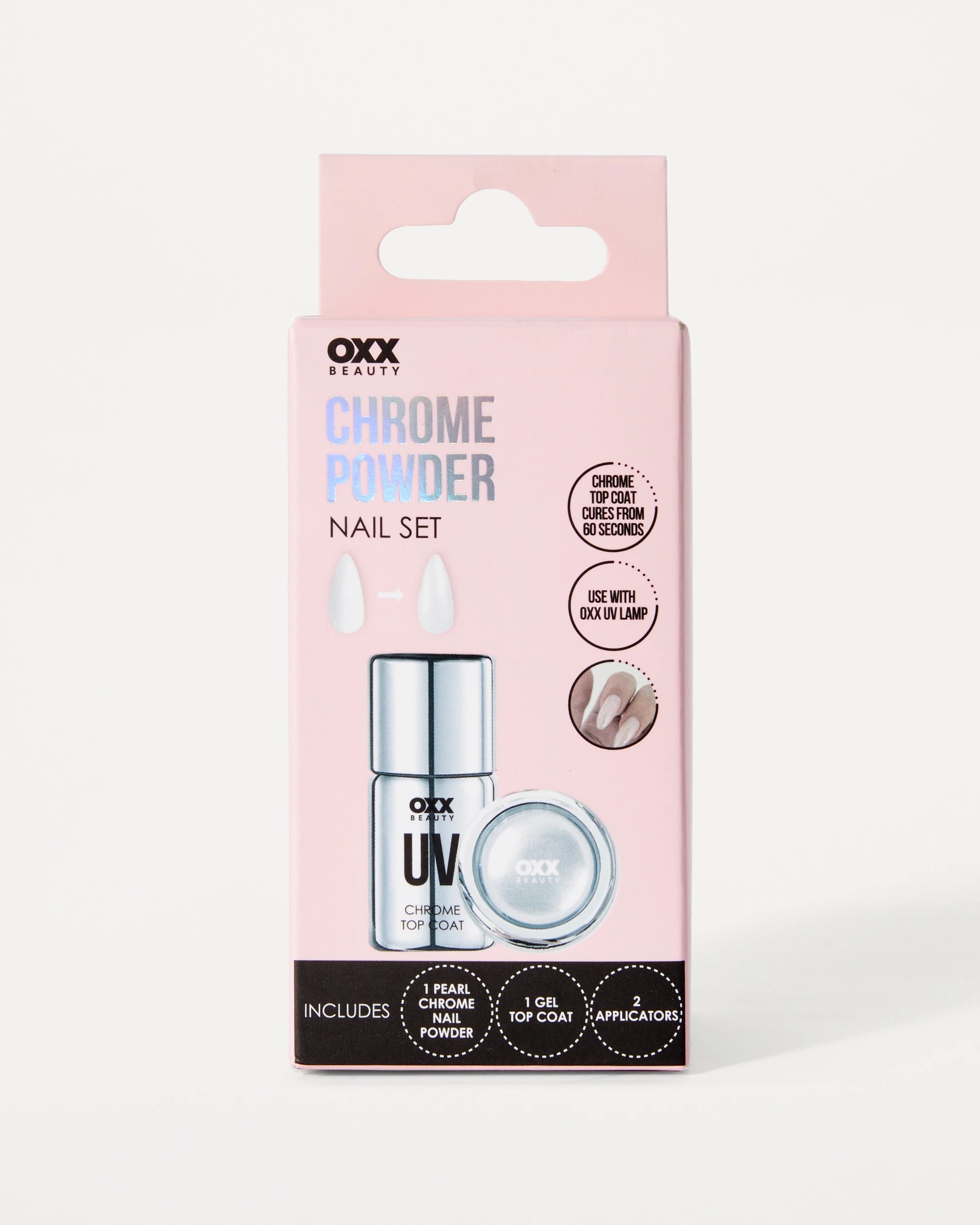 1 OXX Beauty Chrome Powder Nail Set, 1 of 5