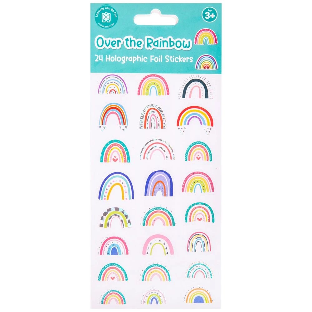 1 Learning Can Be Fun Over the Rainbow Holographic Stickers, 1 of 3
