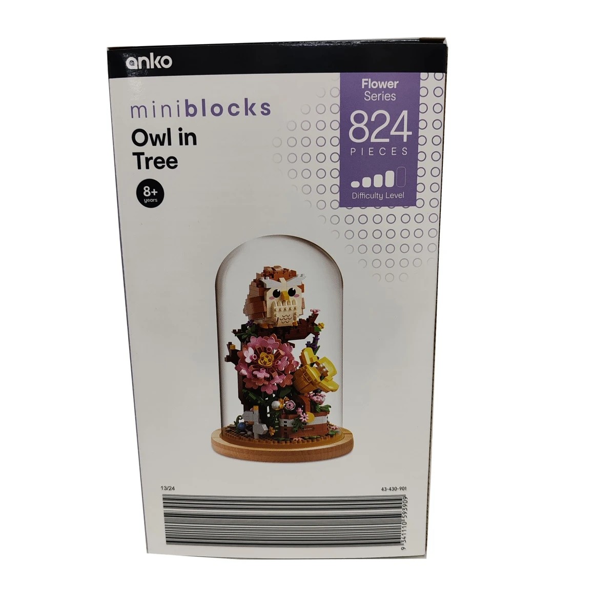 5 824 Piece Mini Blocks Flower Series: Owl in Tree, 5 of 5