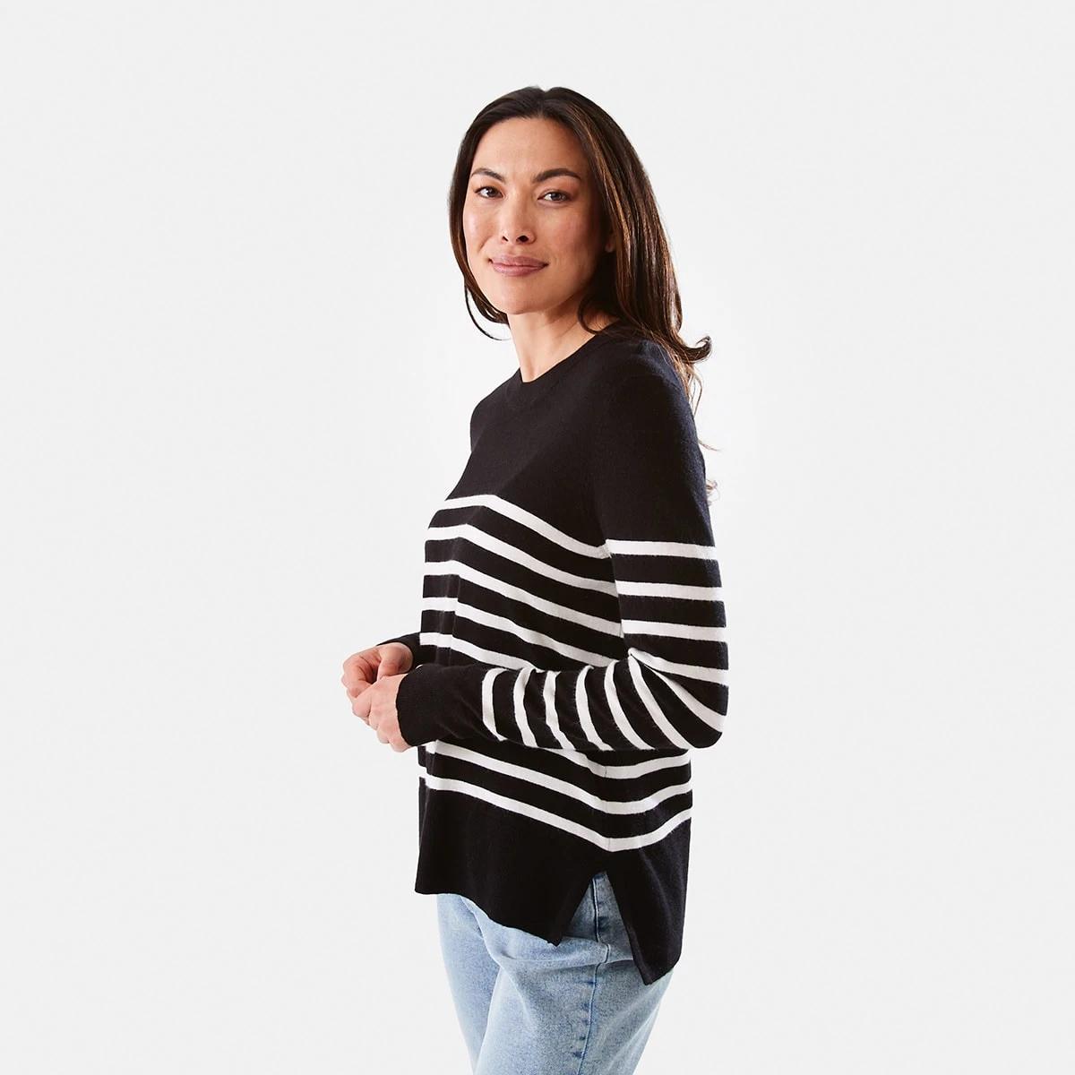 2 Crew Neck Jumper Blk Str, 2 of 6