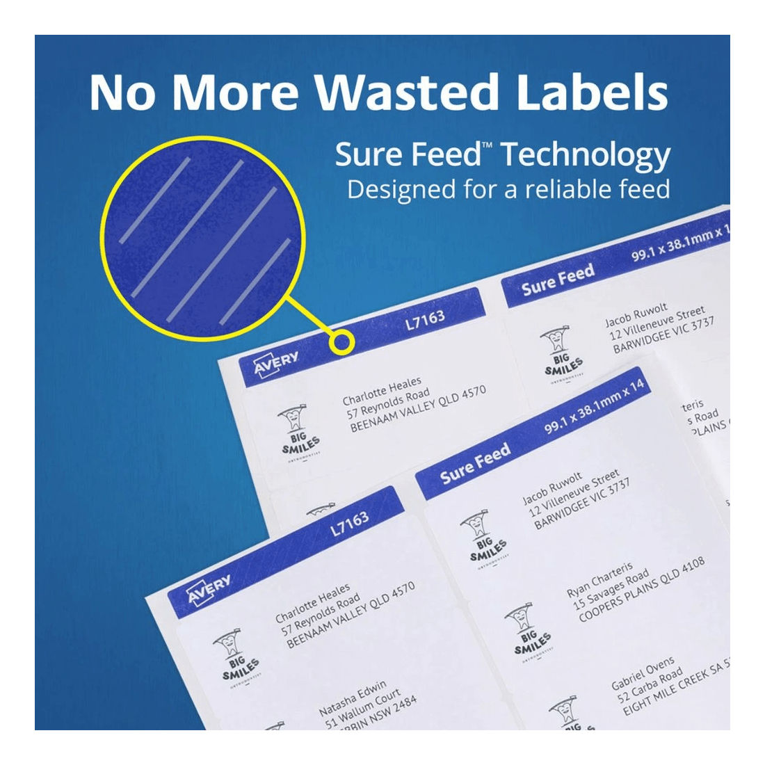 6 Avery Premium White Addressing Labels AveryEco 14UP 20 Sheets, 6 of 10