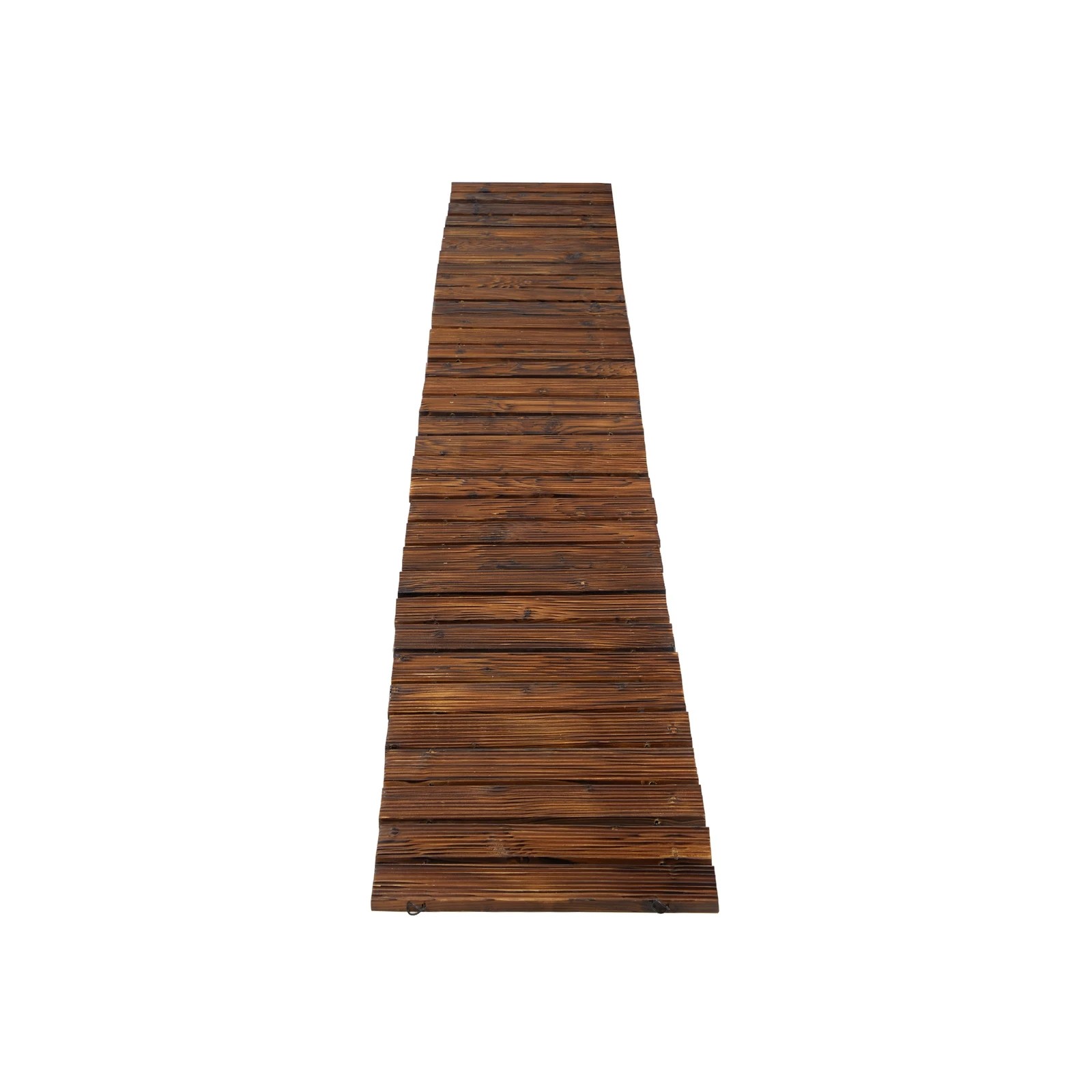 8 Livsip Garden Wooden Pathway 8ft Roll-Out Straight Wood Walkway Backyard Outdoor - Charcoal, 8 of 9